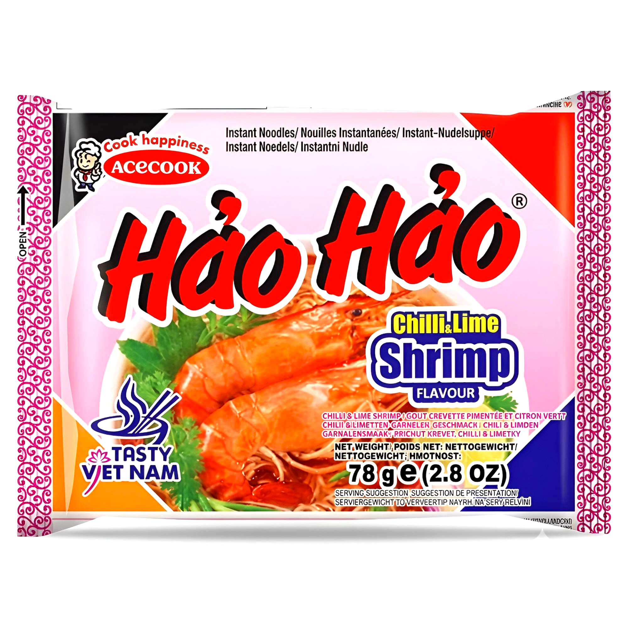Acecook Hao Hao Instant Noodles Chili & Lime Garnelen 78g