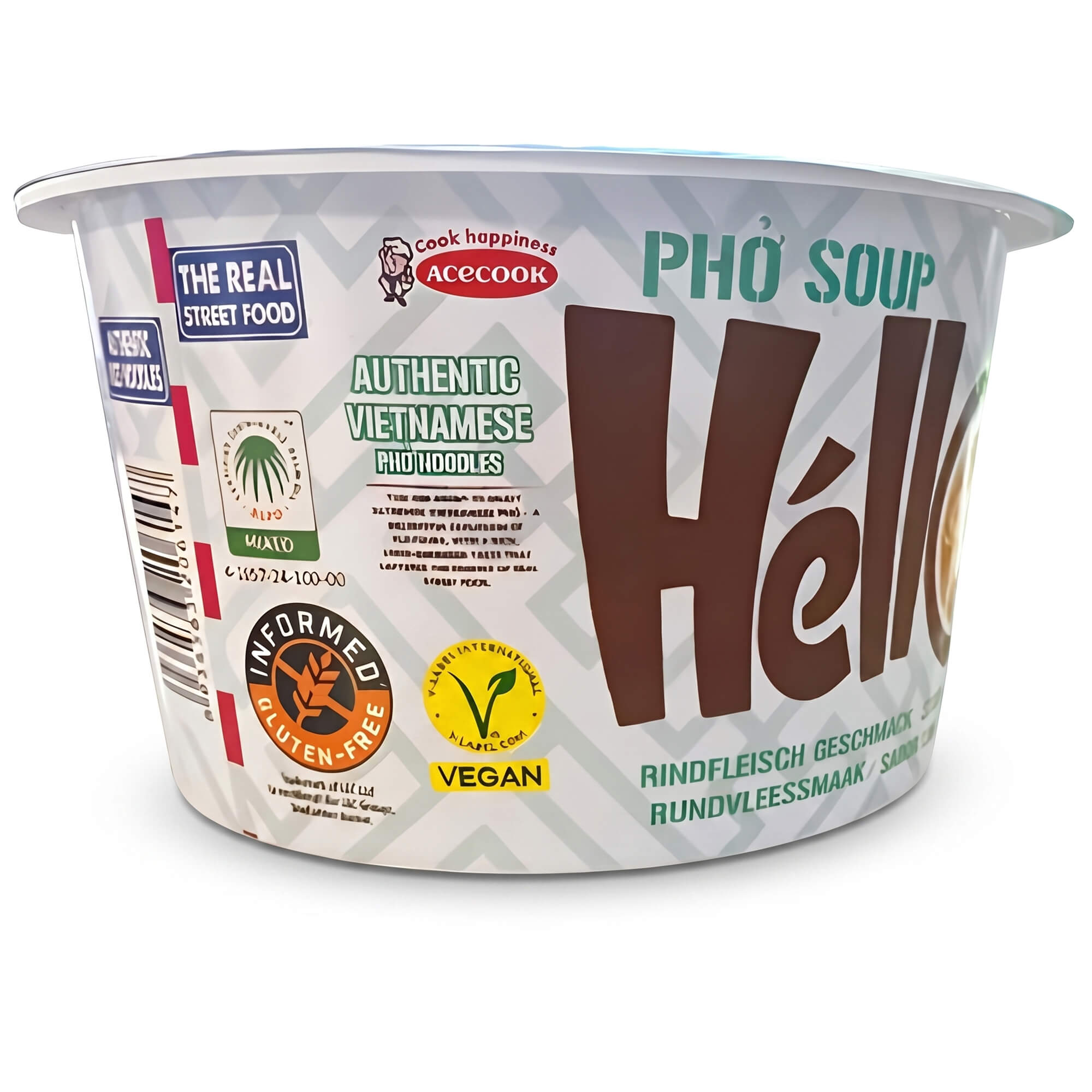 Acecook Hello Pho Instant Reisnudeln Suppe Rind 70g