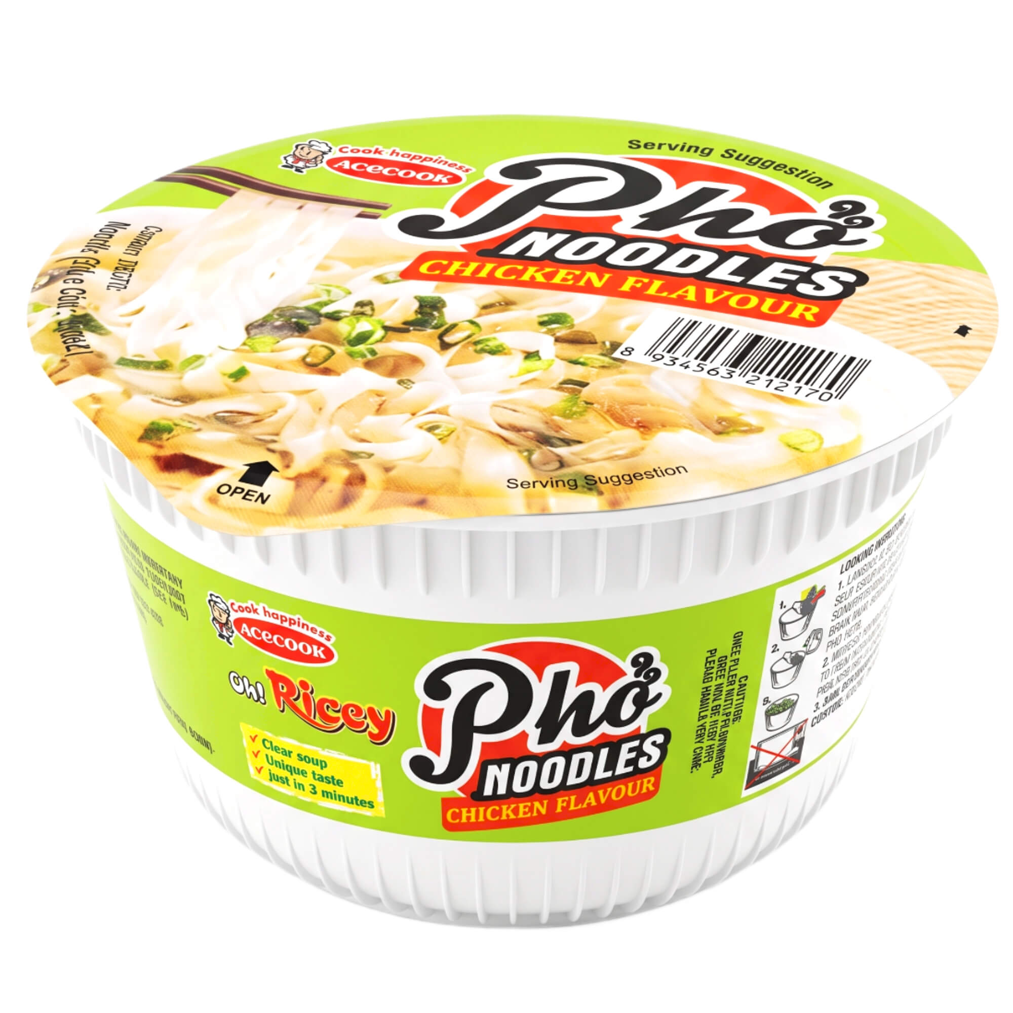 Acecook Pho Instant Noodles Huhn 71g
