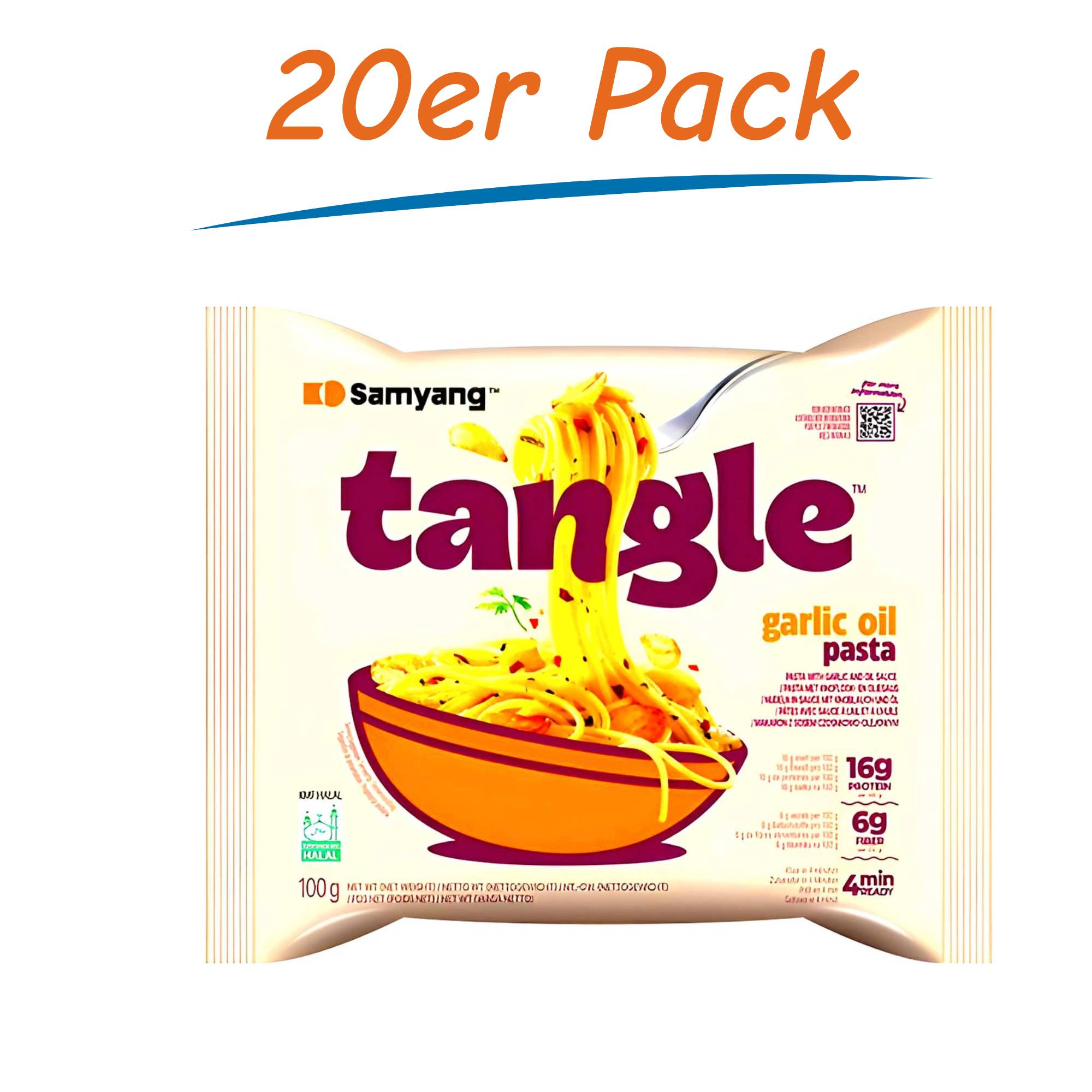 Samyang Tangle Instant Noodles mit Knoblauchöl 20er Pack (20 x 100g)