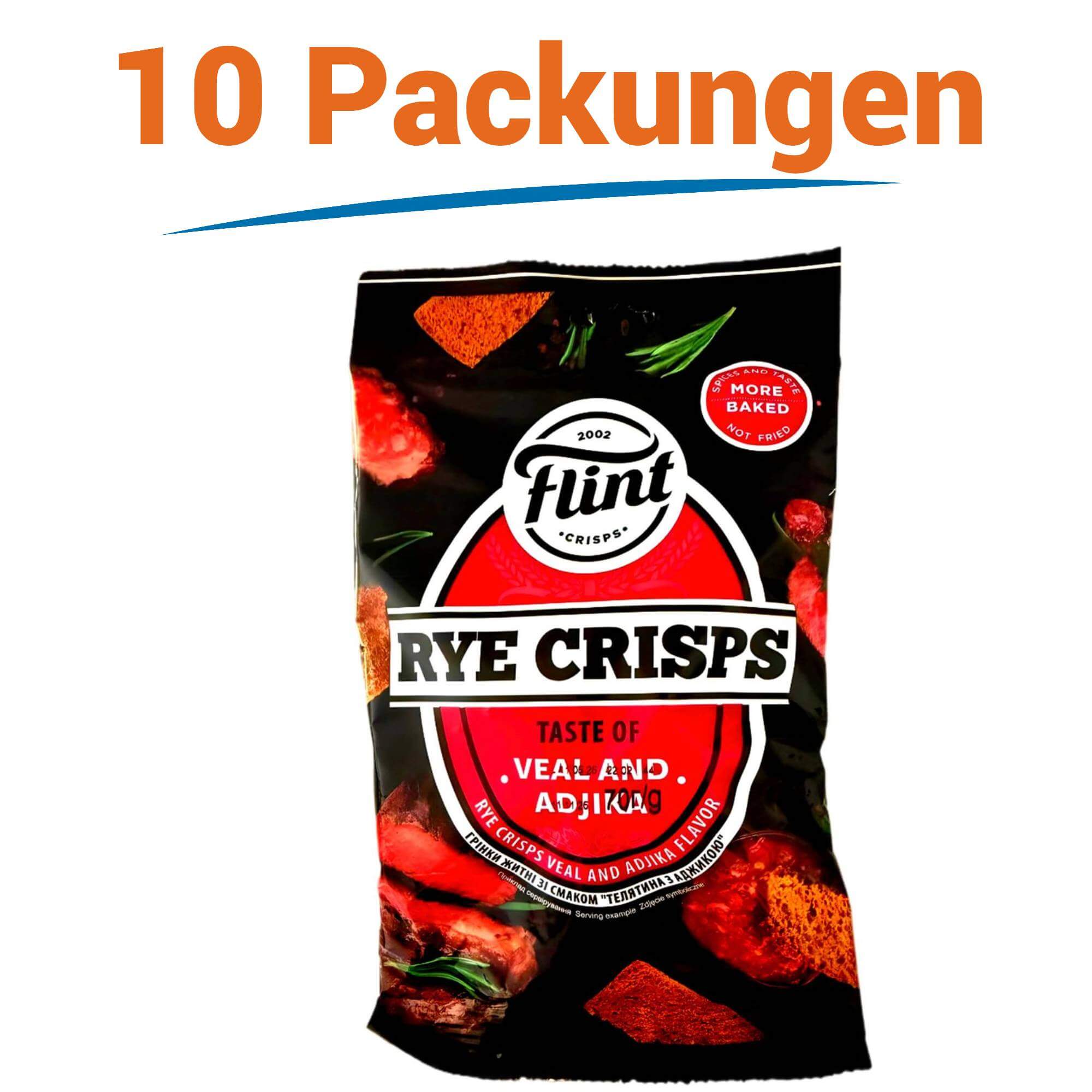 Flint Grenki Kalbfleisch & Adjika 10er Pack (10 x 70g)