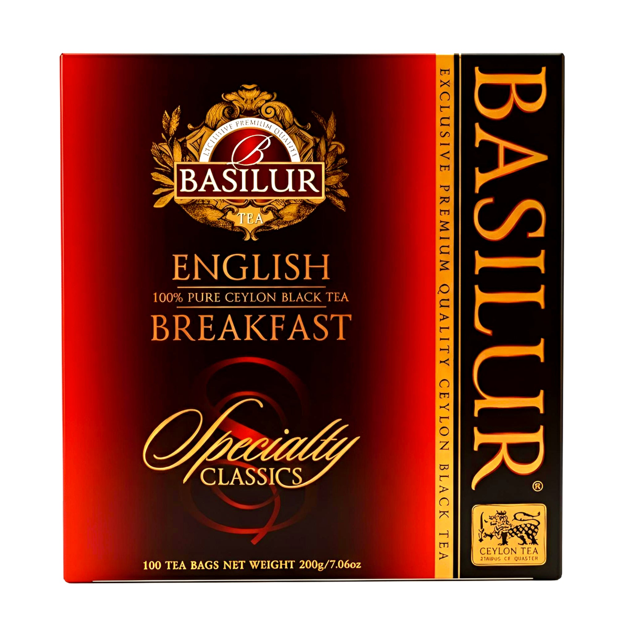 Basilur Schwarzer Ceylon Tee English Breakfast 100 Teebeutel