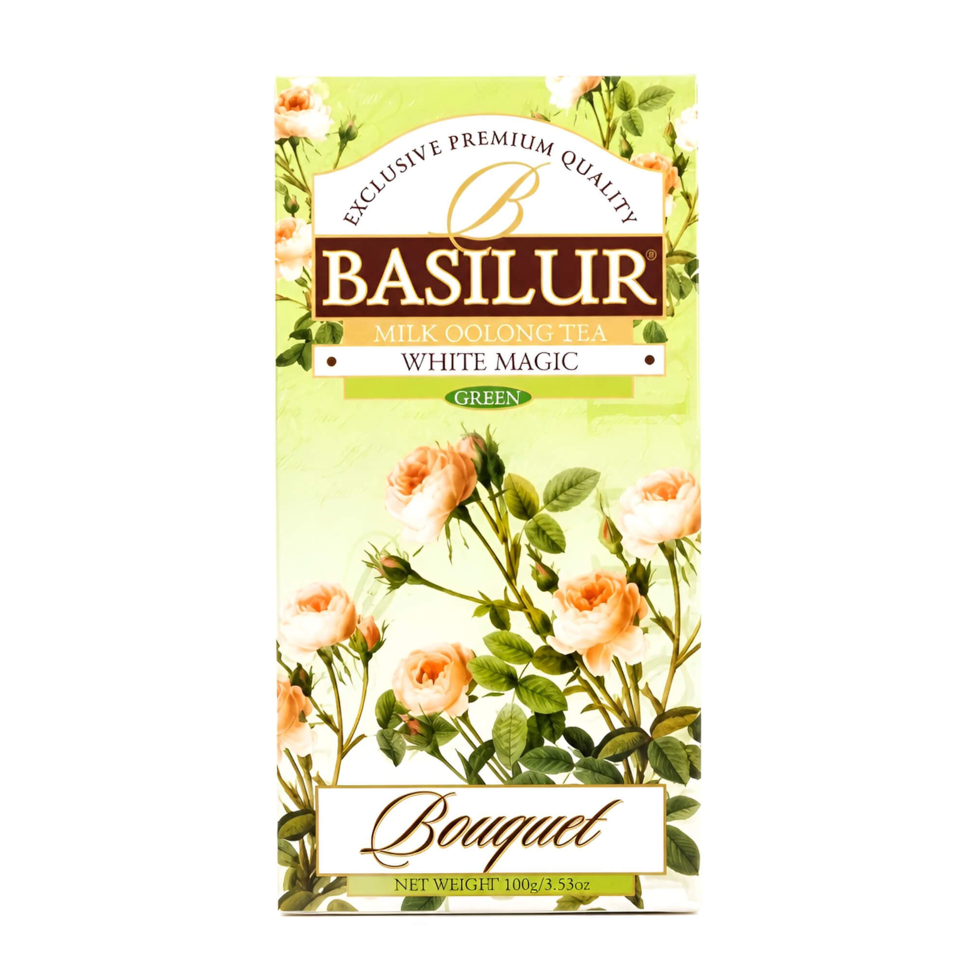 Basilur Tee White Magic lose 100g Grüntee Ceylon Green Milk Oolong Tea