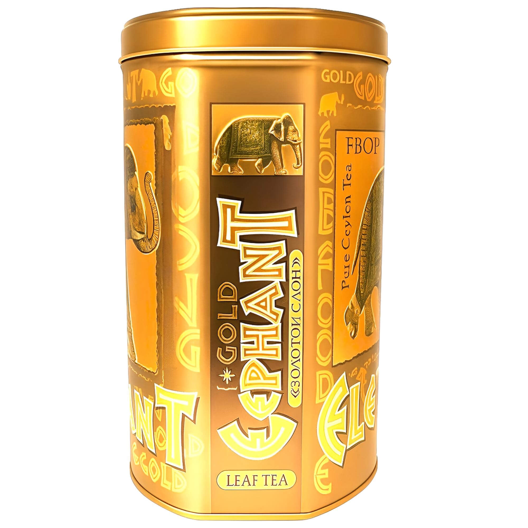 Battler Schwarzer Ceylon Tee „Gold Elephant“ – Premium FBOP Schwarztee aus Sri Lanka in Metalldose 400g