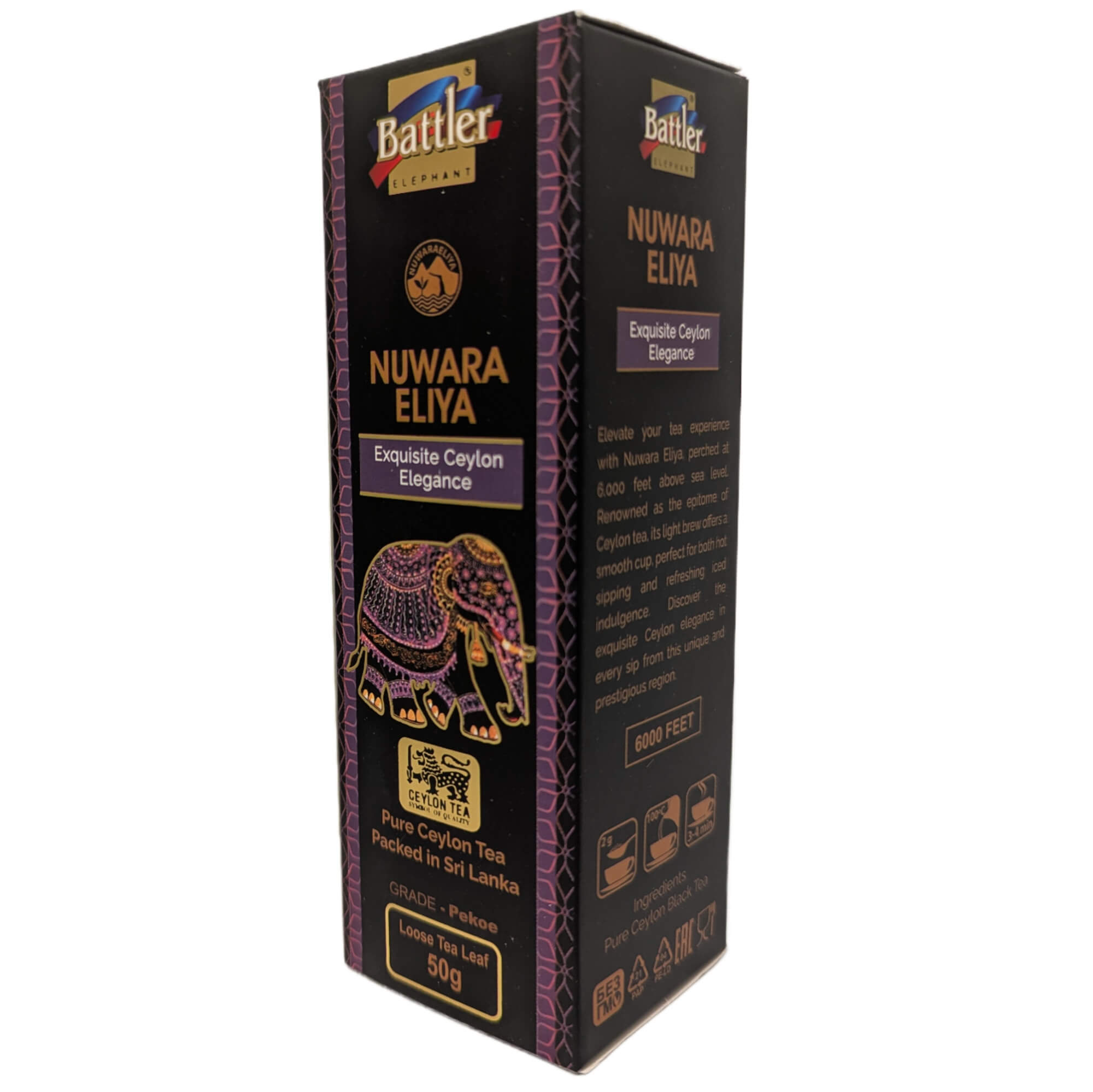 Battler Ceylon Schwarzer Tee 7 Regionen Geschenkset – Exklusive Auswahl losen Ceylon Schwarztees