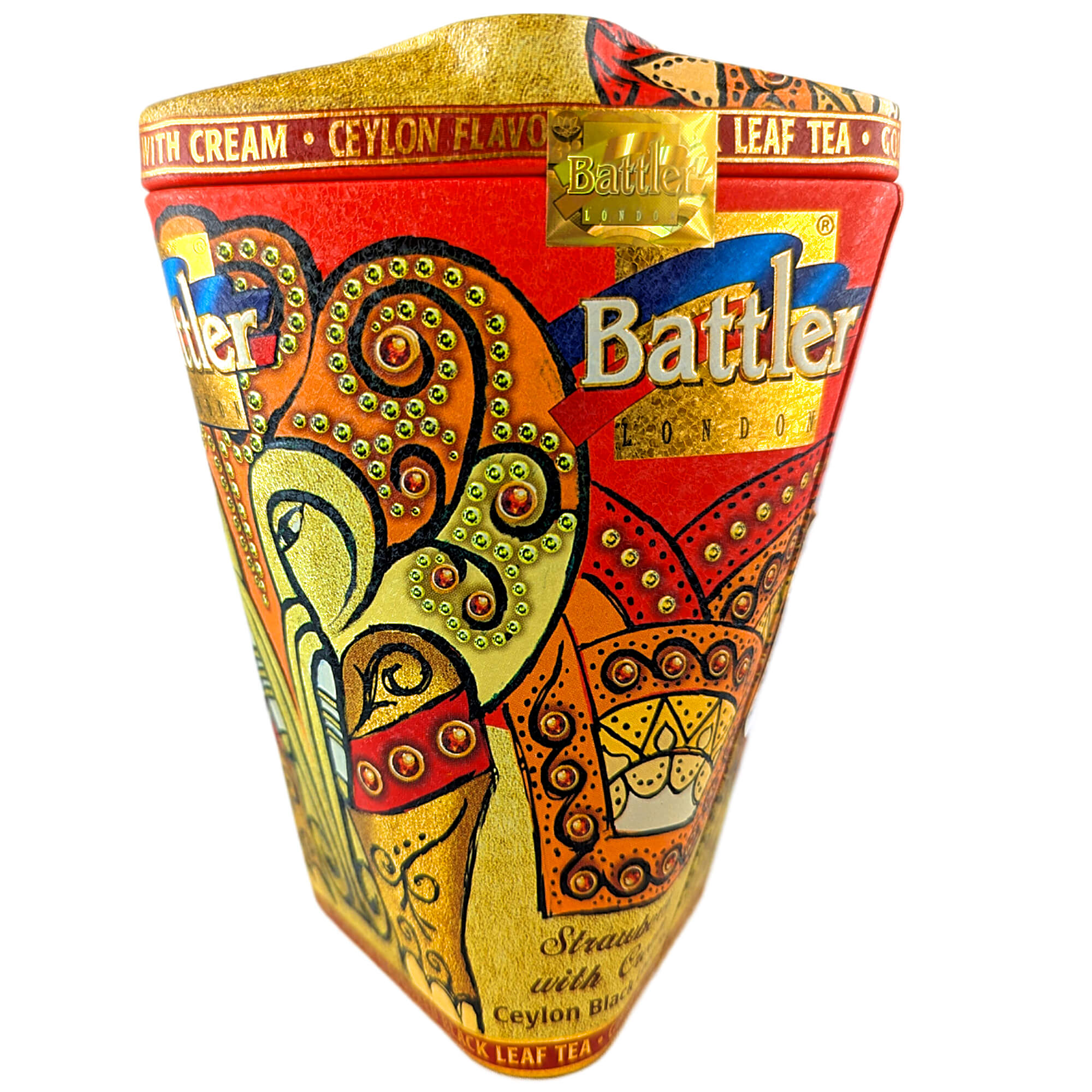 Battler Schwarzer Ceylon Tee „Strawberry with Cream“ – Edler loser Schwarztee in Metalldose 100g