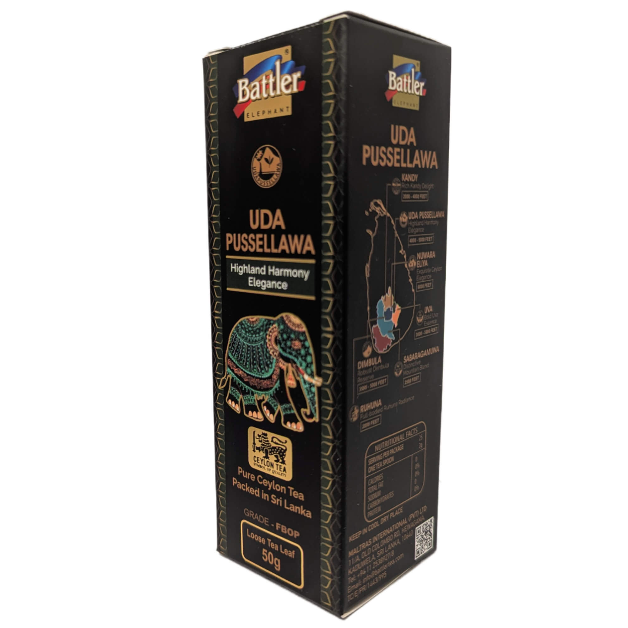 Battler Ceylon Schwarzer Tee 7 Regionen Geschenkset – Exklusive Auswahl losen Ceylon Schwarztees