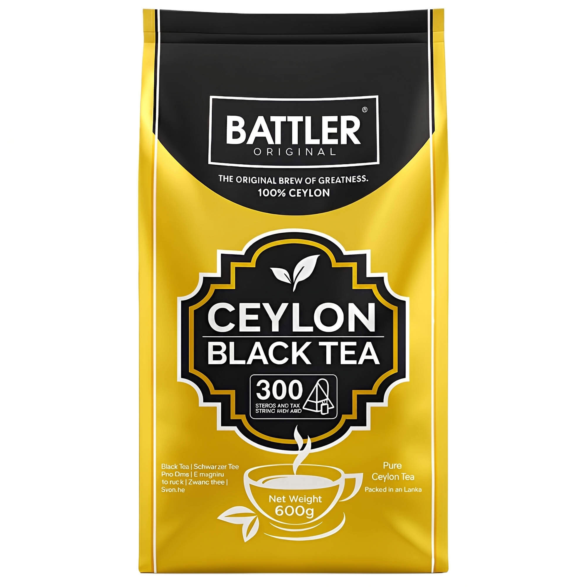 Battler Ceylon Black Tea 300 pyramid bags with ribbon