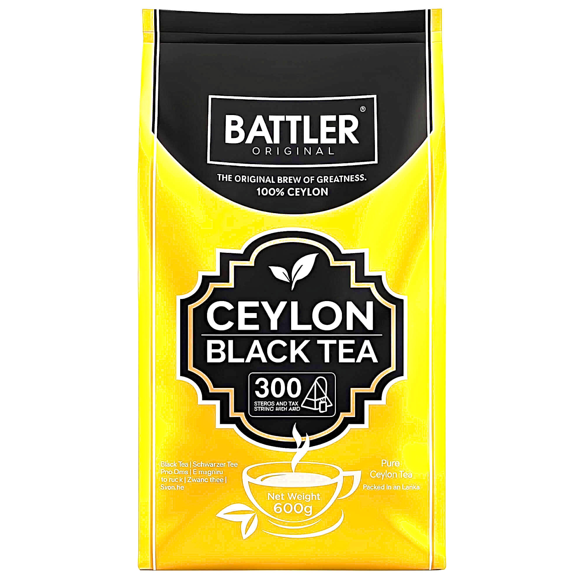 Battler Ceylon Schwarzer Tee 300 Pyramidenbeutel mit Band