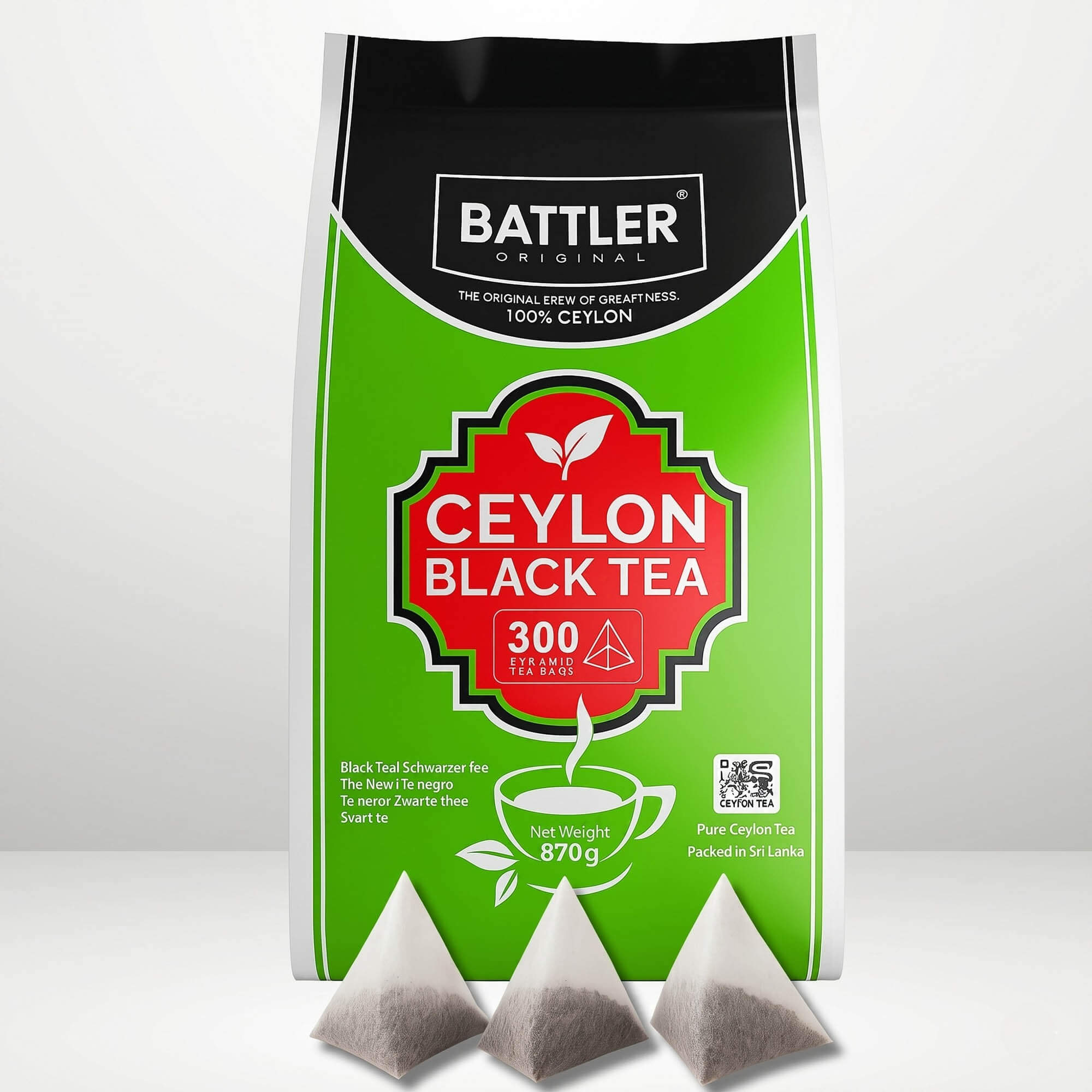 Battler Ceylon Schwarzer Tee 300 Pyramidenbeutel