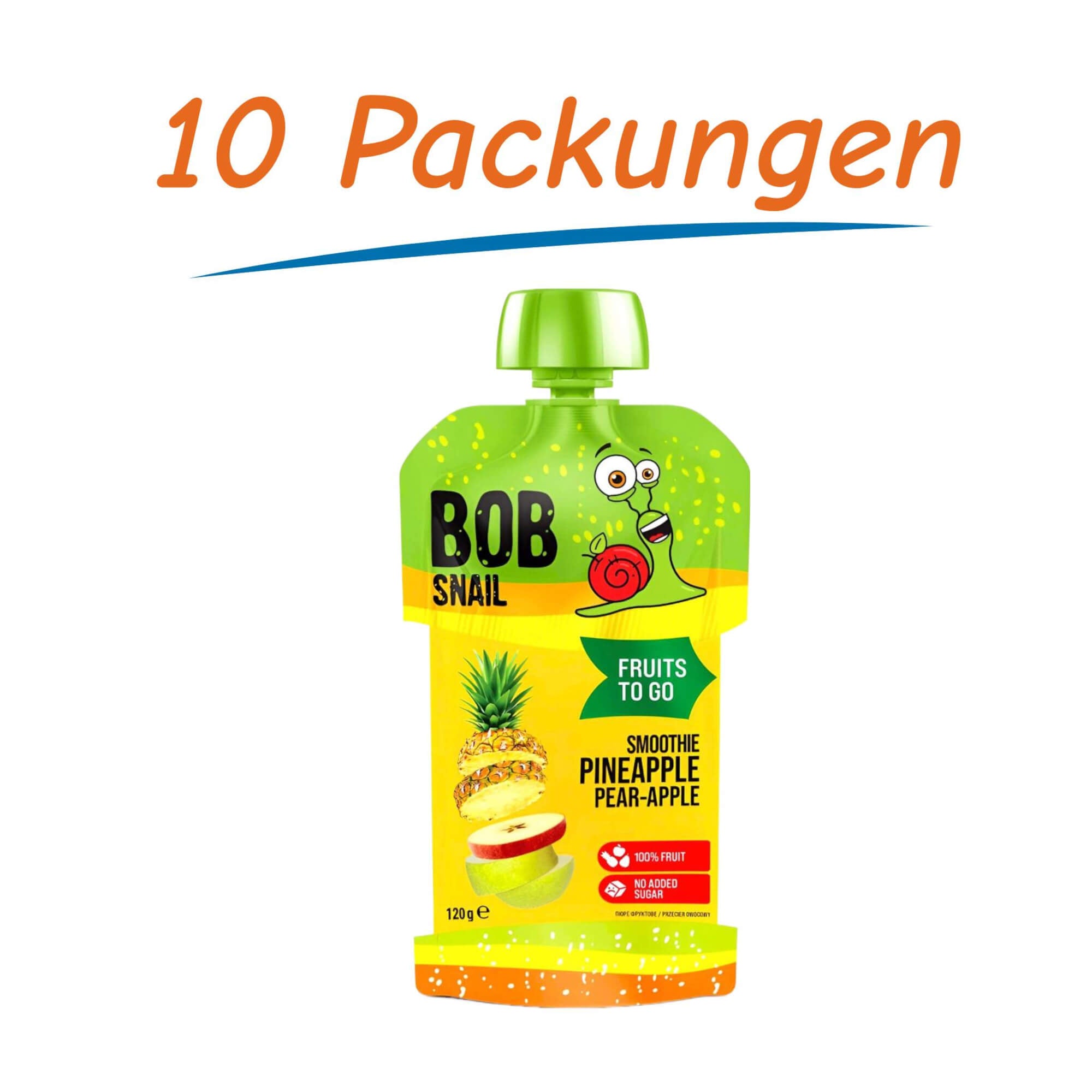 Bob Snail Fruchtpüree Ananas & Birne & Apfel 10er Pack (10 x 120g)