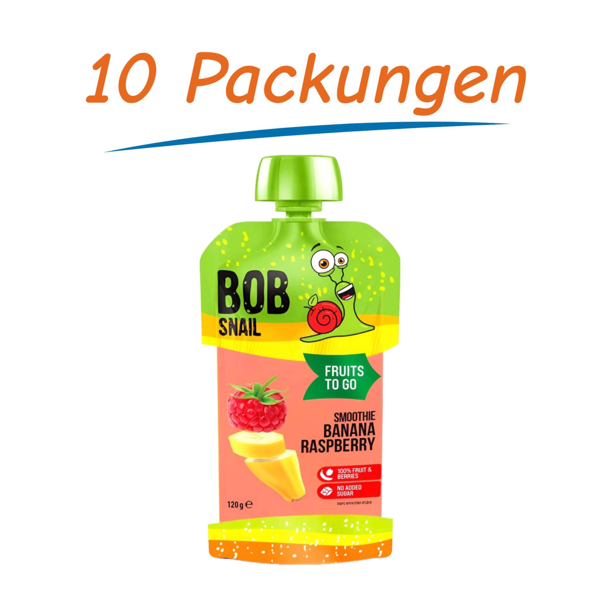Bob Snail Fruchtpüree Banane & Himbeere 10er Pack (10 x 120g)