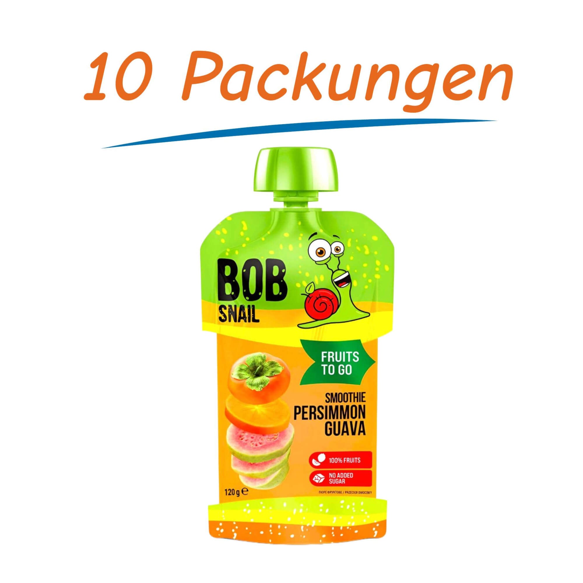 Bob Snail Fruchtpüree Kaki & Guave 10er Pack (10 x 120g)