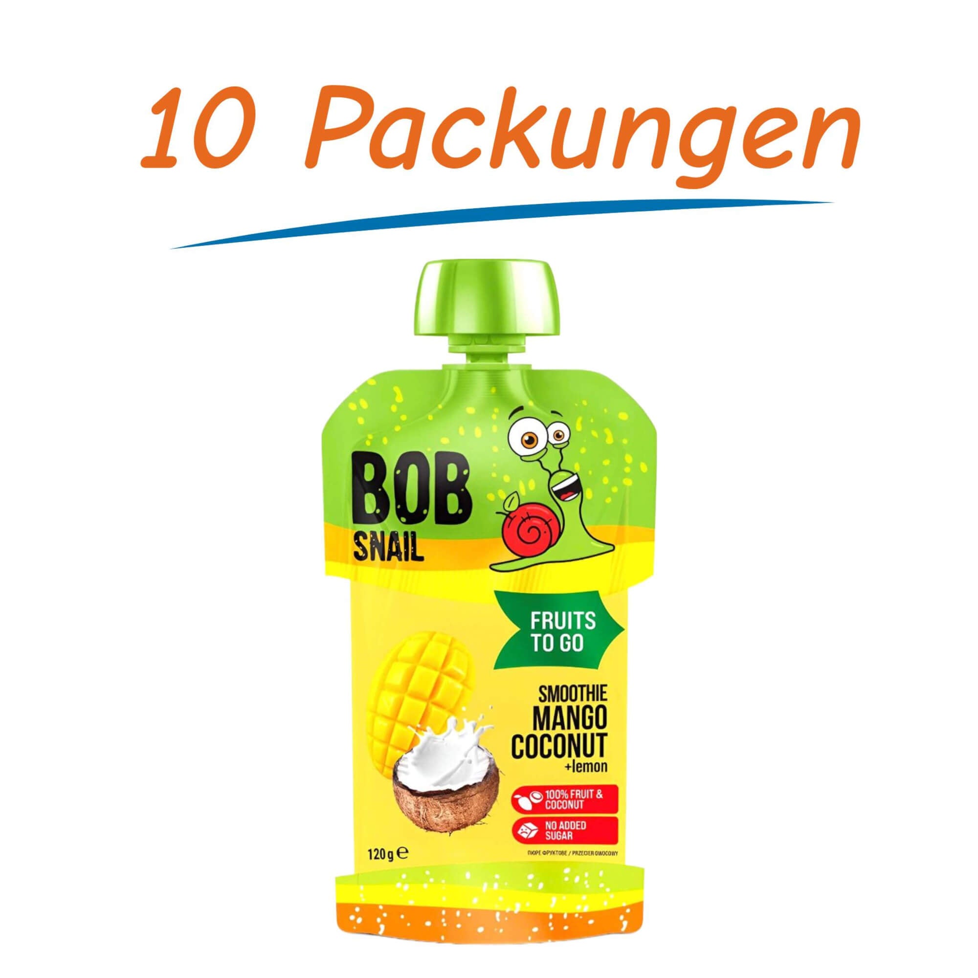 Bob Snail Fruchtpüree Mango & Kokos 10er Pack (10 x 120g)