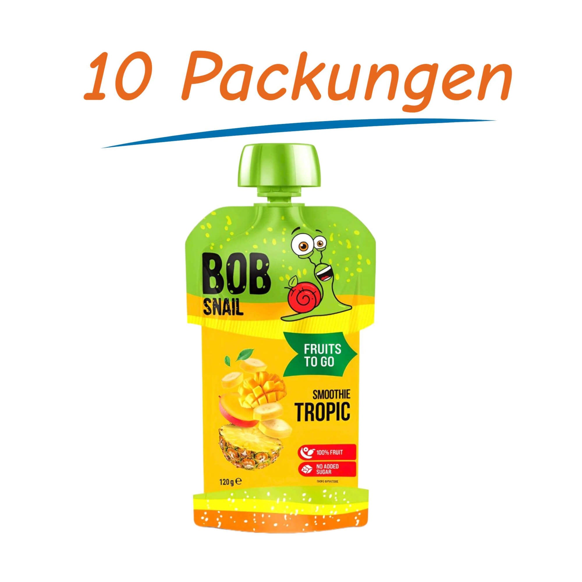 Bob Snail Fruchtpüree Tropische Früchte 10er Pack (10 x 120g)