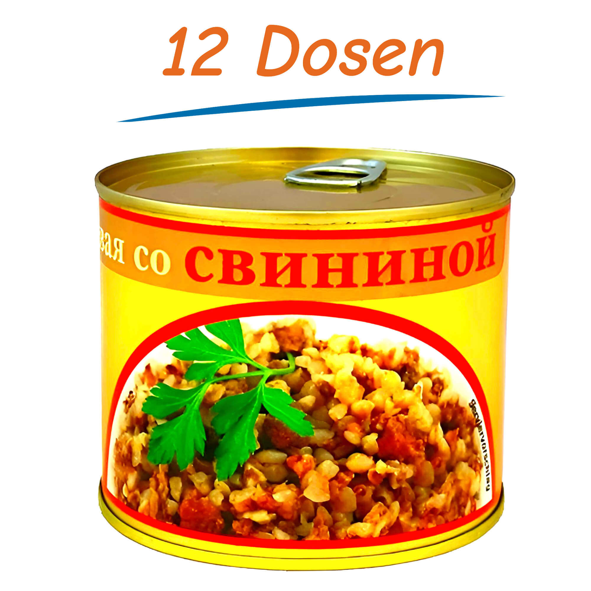 Buchweizen & Schweinefleisch Konserven 12 Dosen (12 x 525g)