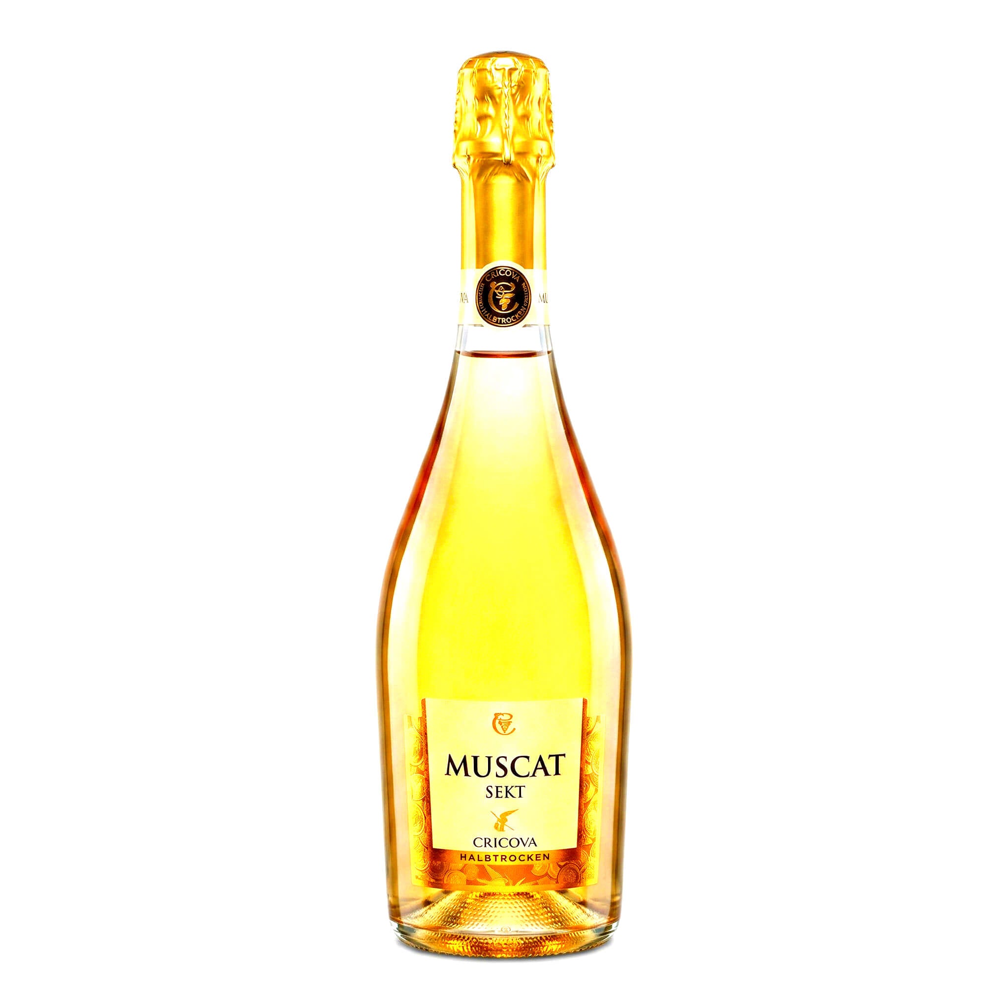 Cricova Sekt Muscat Weiß & Halbtrocken 0,75L 12,5% vol.