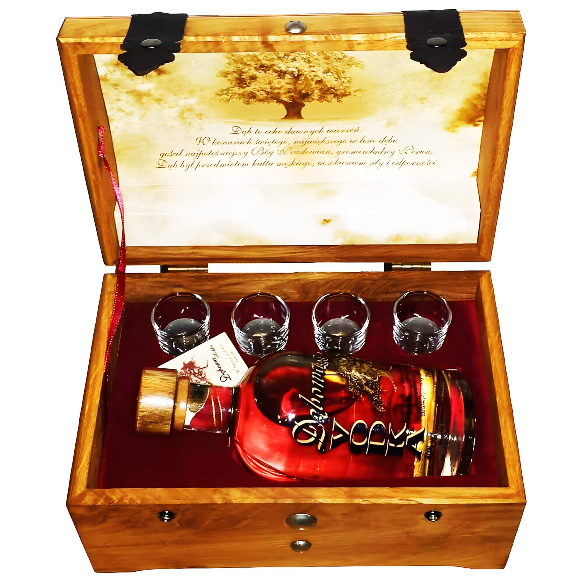 Debowa Schatztruhe Vodka Set 6 teilig