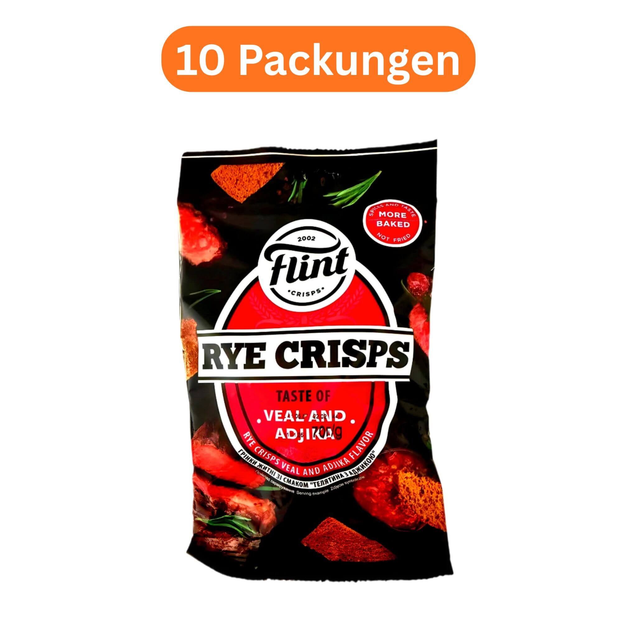 Flint Grenki Kalbfleisch & Adjika 10er Pack (10 x 70g)