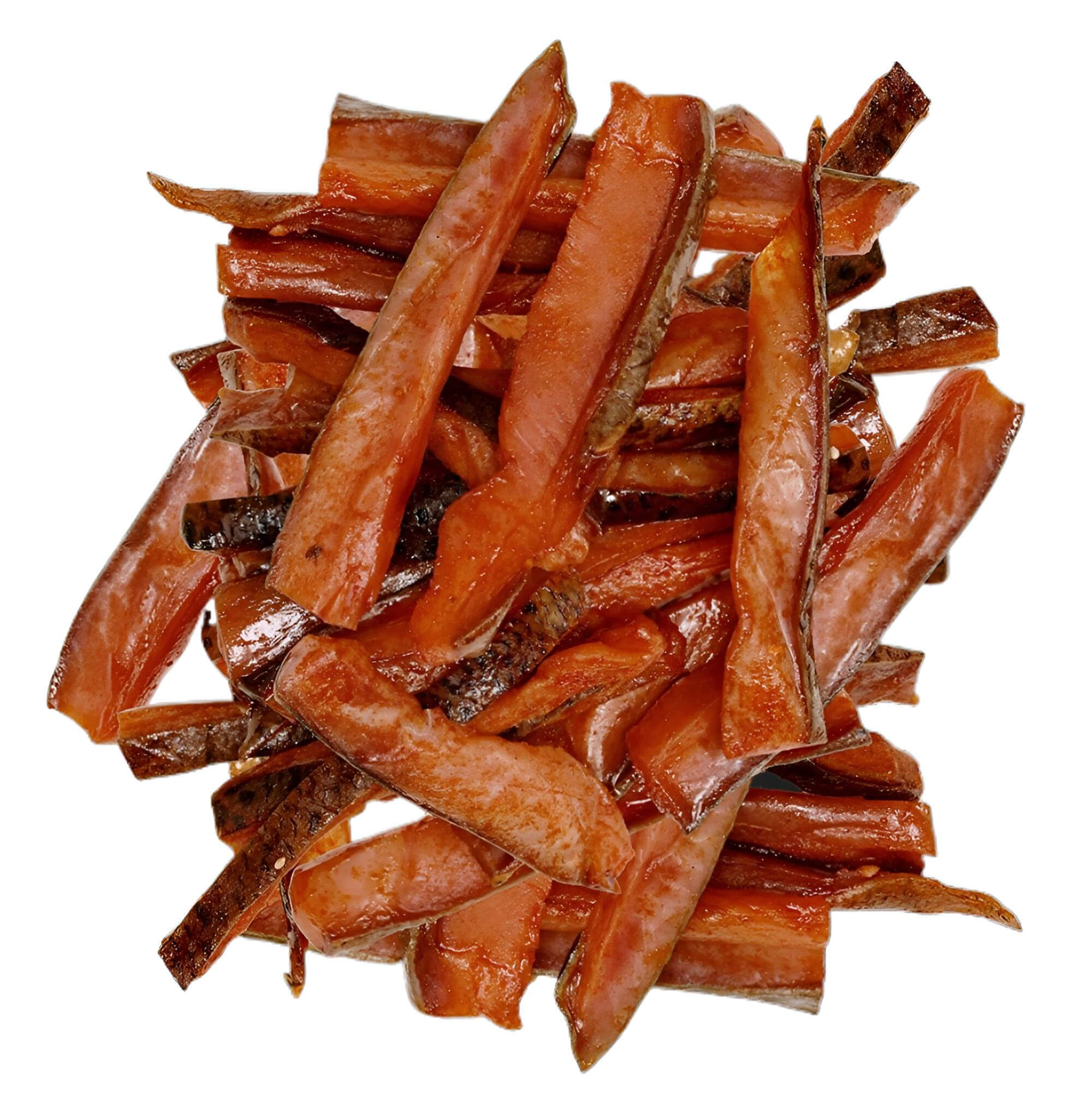 Getrocknete Keta Lachsstreifen in Teriyaki Sauce 500g