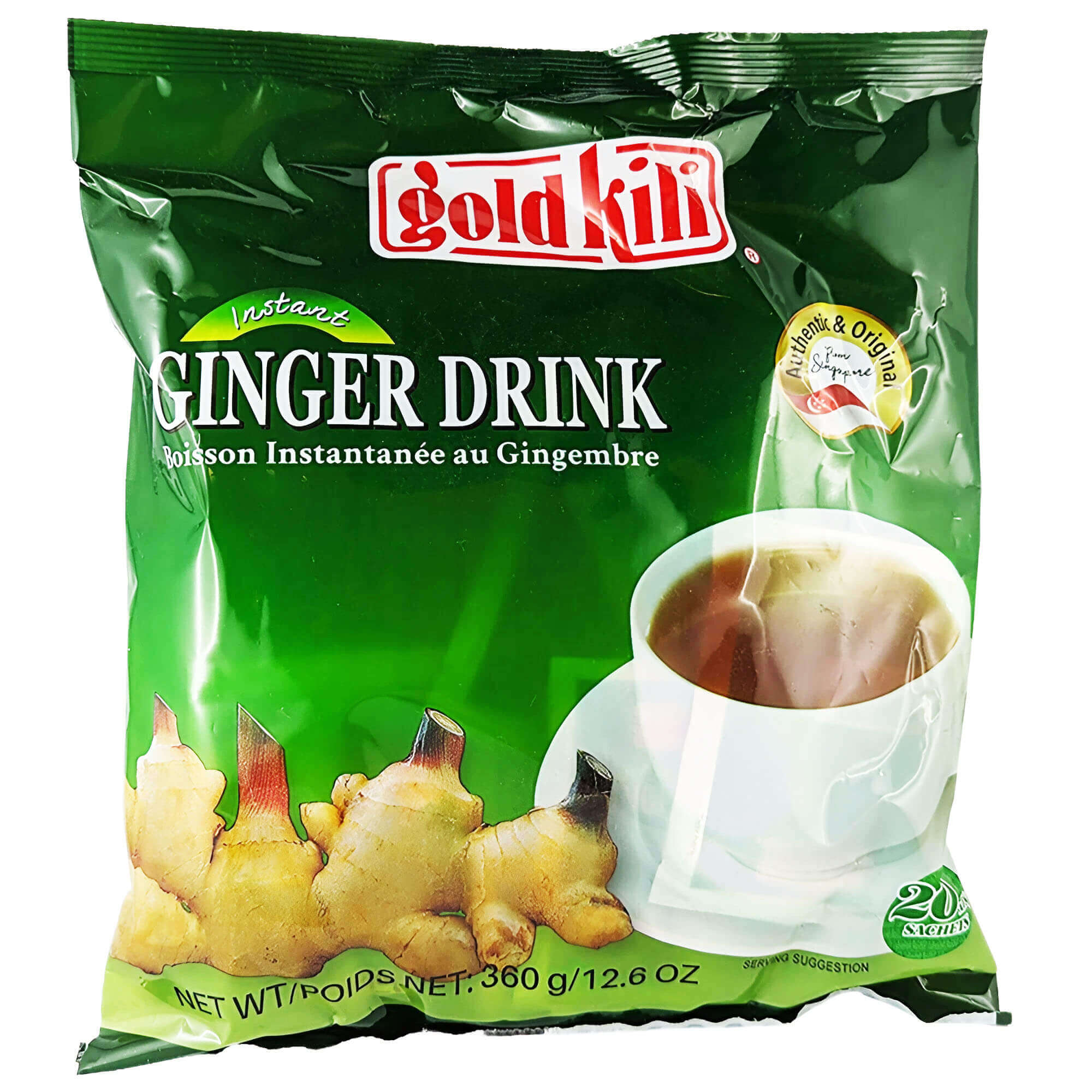 Gold Kili Instant gemberdrank 20 stuks verpakking (20 x 18g)