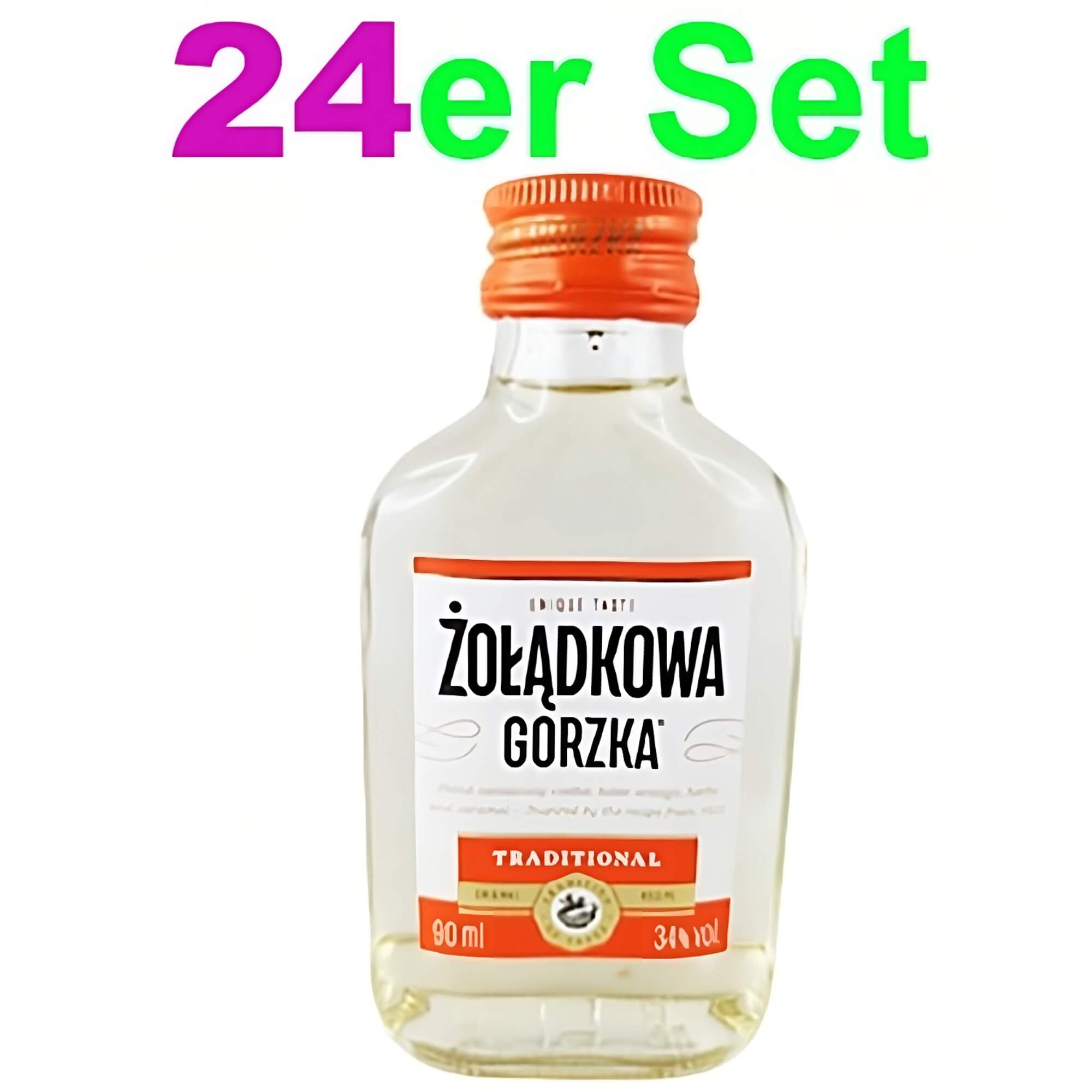 Zoladkowa Gorzka Wodka - Likeur Traditioneel 34% vol. 24er Set (24 x 90ml)