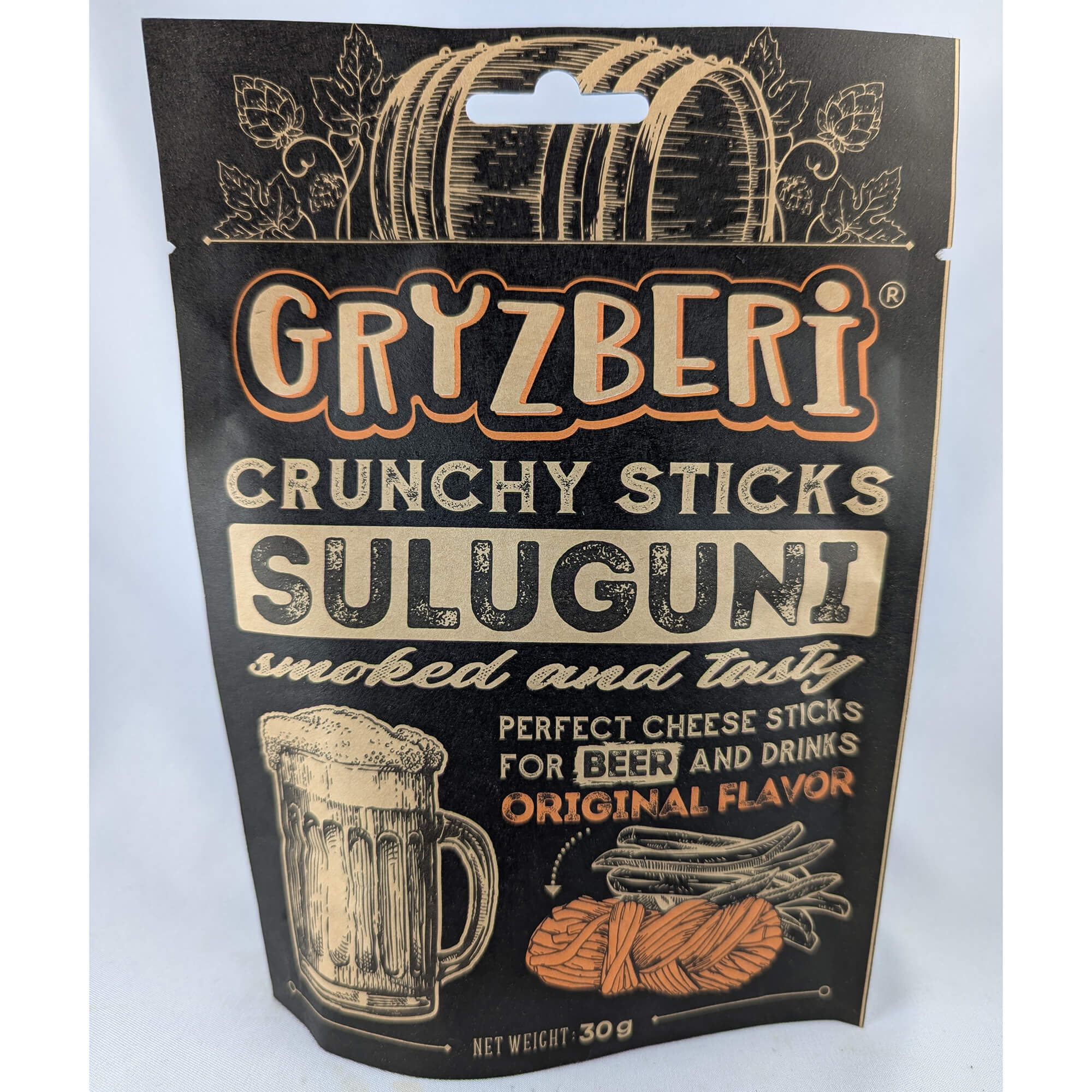 Gryzberi Suluguni Käsestäbchen gepufft & geräuchert 30g