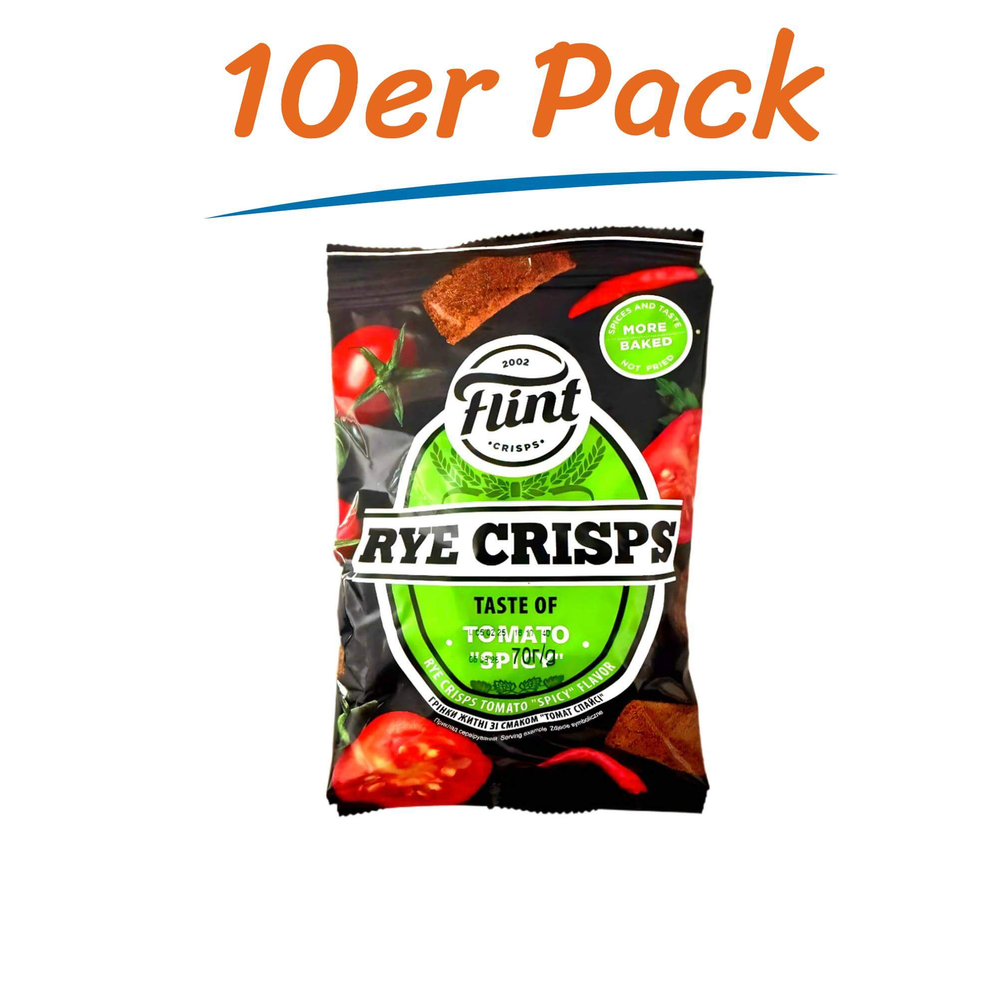 Flint Grenki Scharfe Tomaten 10er Pack (10 x 70g)