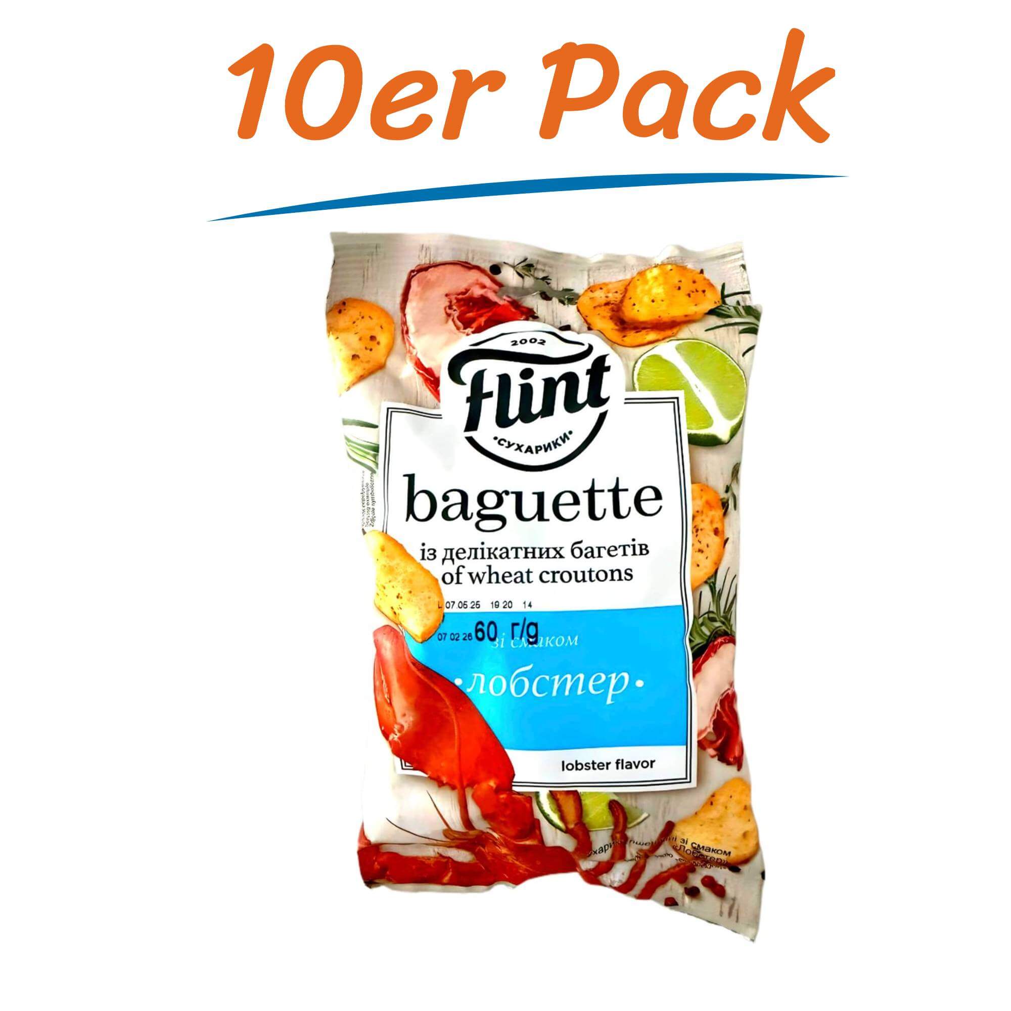 Flint Baguette Hummer 10er Pack (10 x 60g)