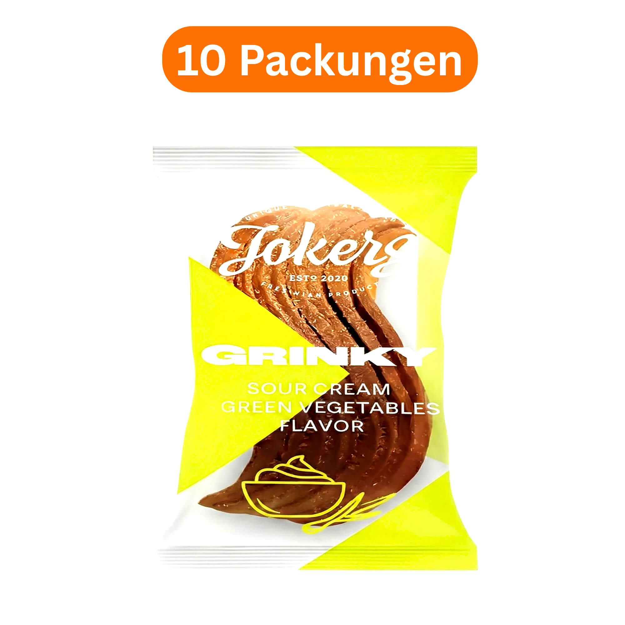 Jokers Grinky со вкусом сметаны и трав, упаковка из 10 штук (10 x 75 г)