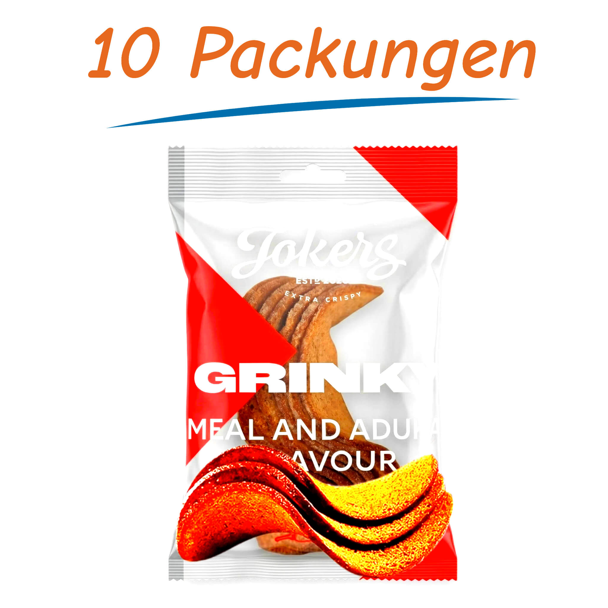 Jokers Grinky mit Kalbfleisch- und Adjikageschmack 10er Pack (10 x 75g)