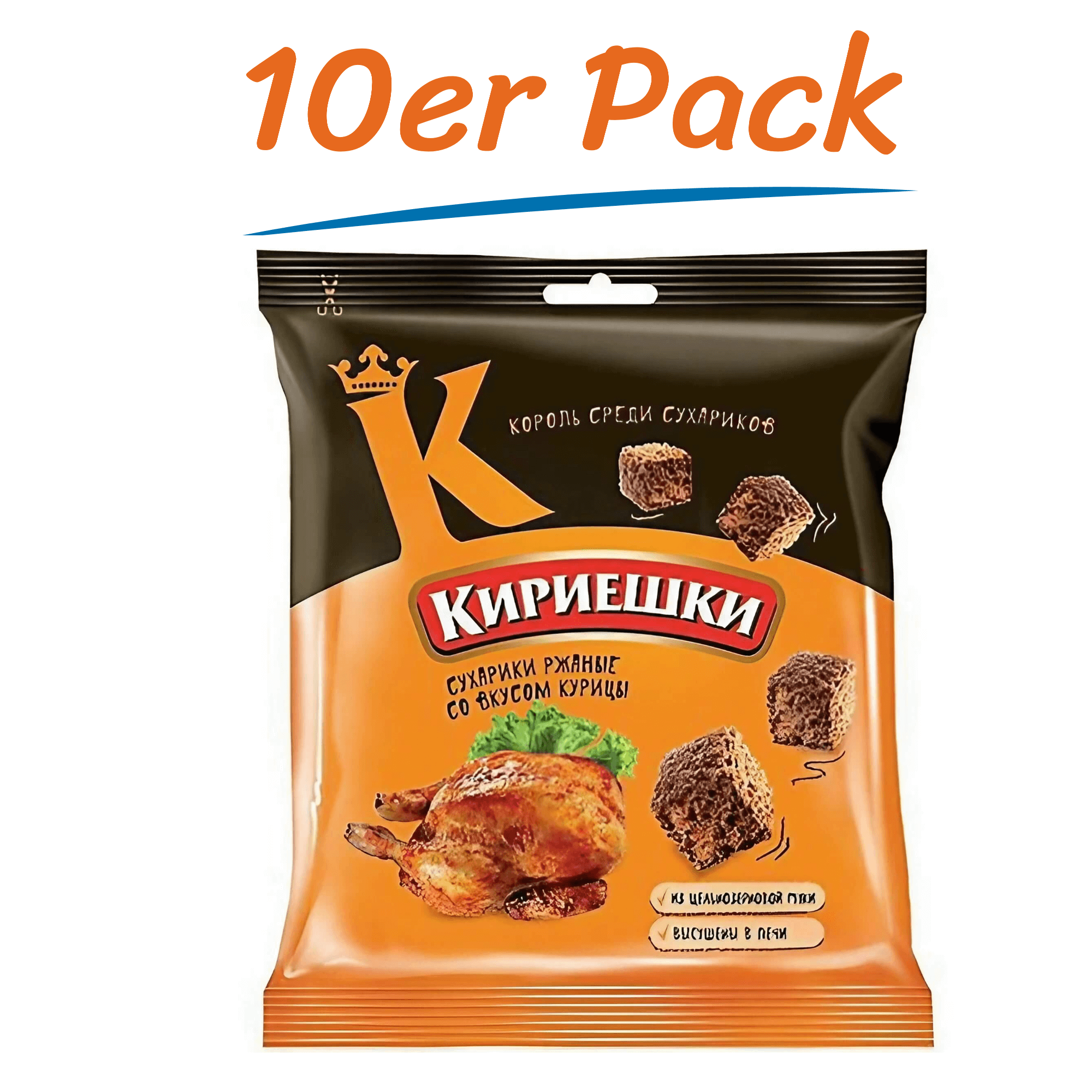 Kirieschki Brotchips mit Hähnchen-Geschmack 10er Pack (10 x 40g)