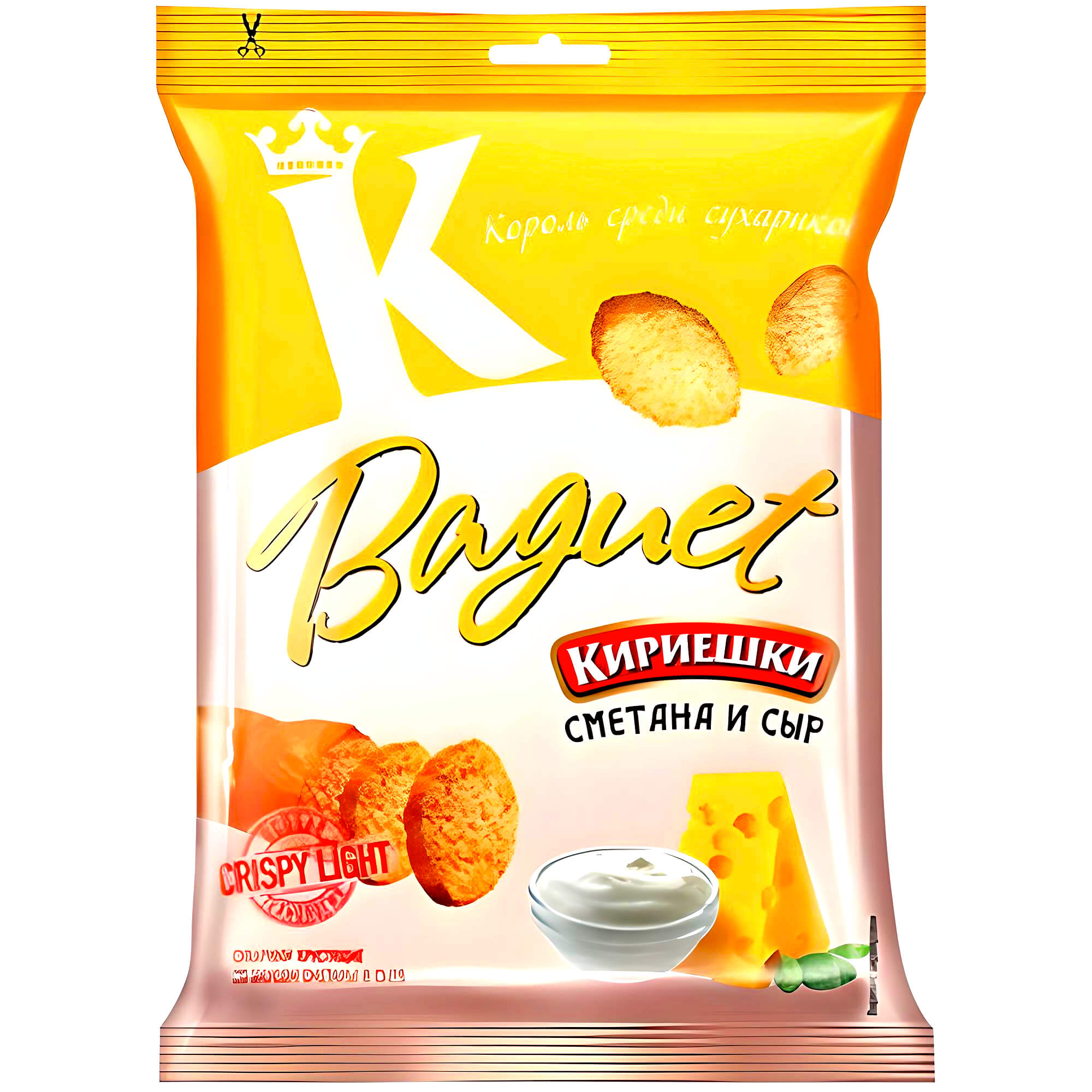 Brotchips Kirieschki Baguet mit Sauerrahm & Käse Geschmack 50g