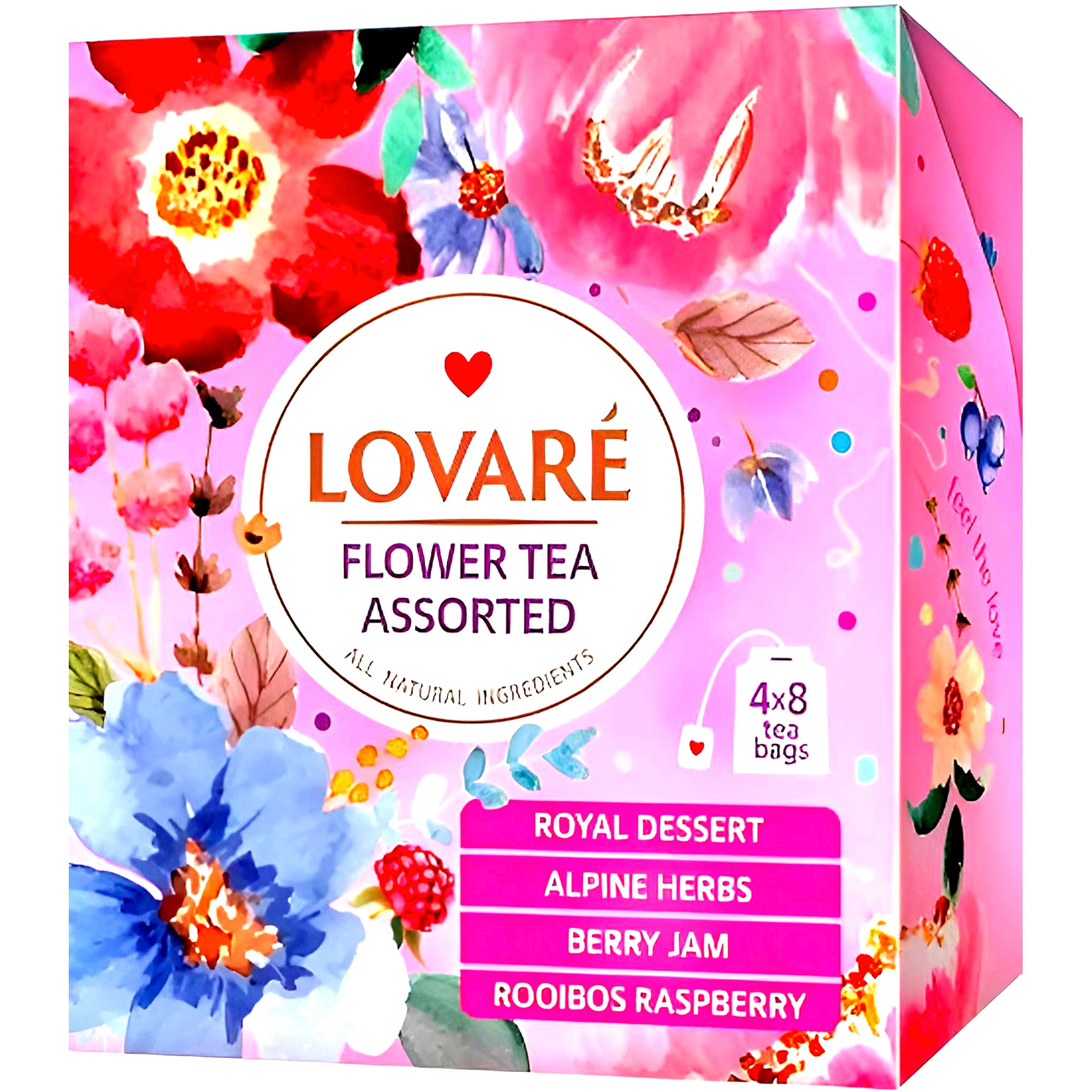Lovare Blumentee Sortiment 4 Teesorten