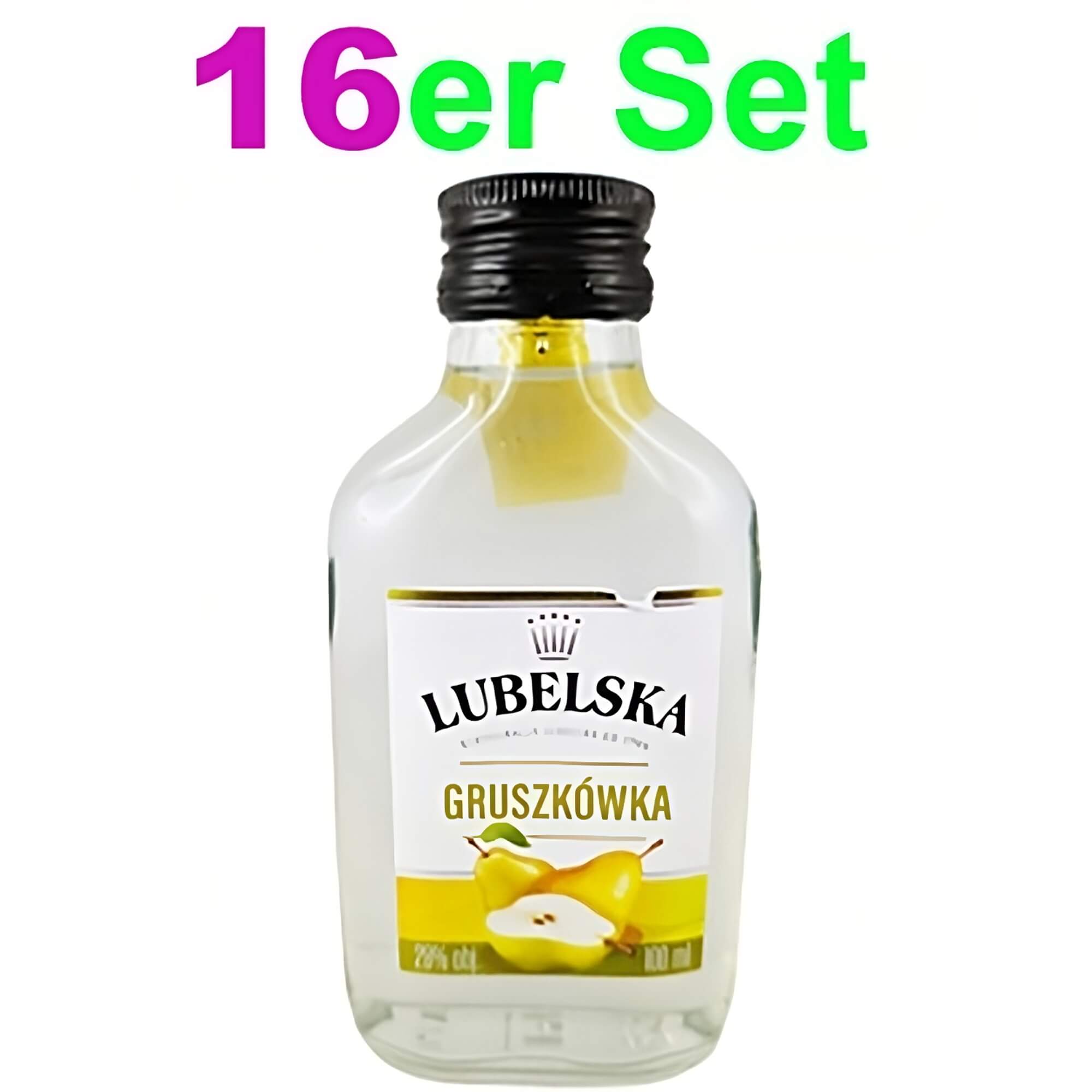 Licor de pera Lubelska Gruszkowka 28% vol. Set de 16 (16 x 100ml)