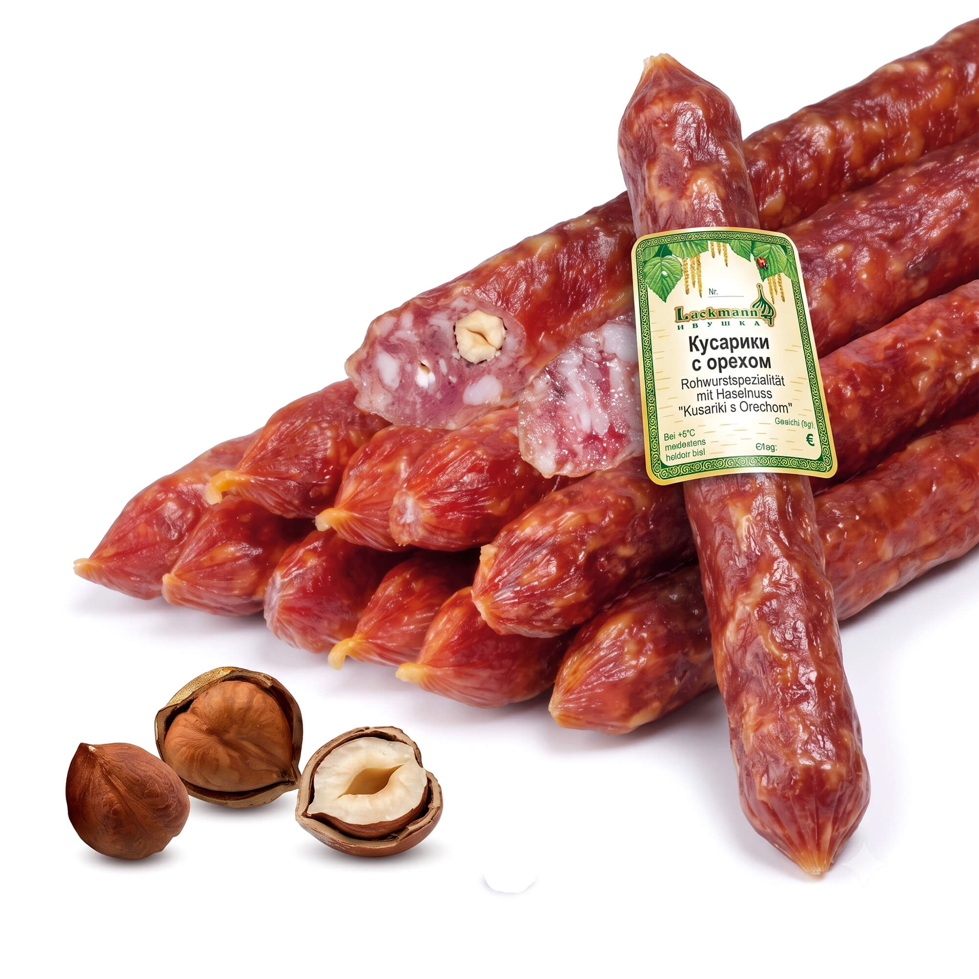 Mini salame Lackmann "Kusariki" stagionato con nocciole 175g