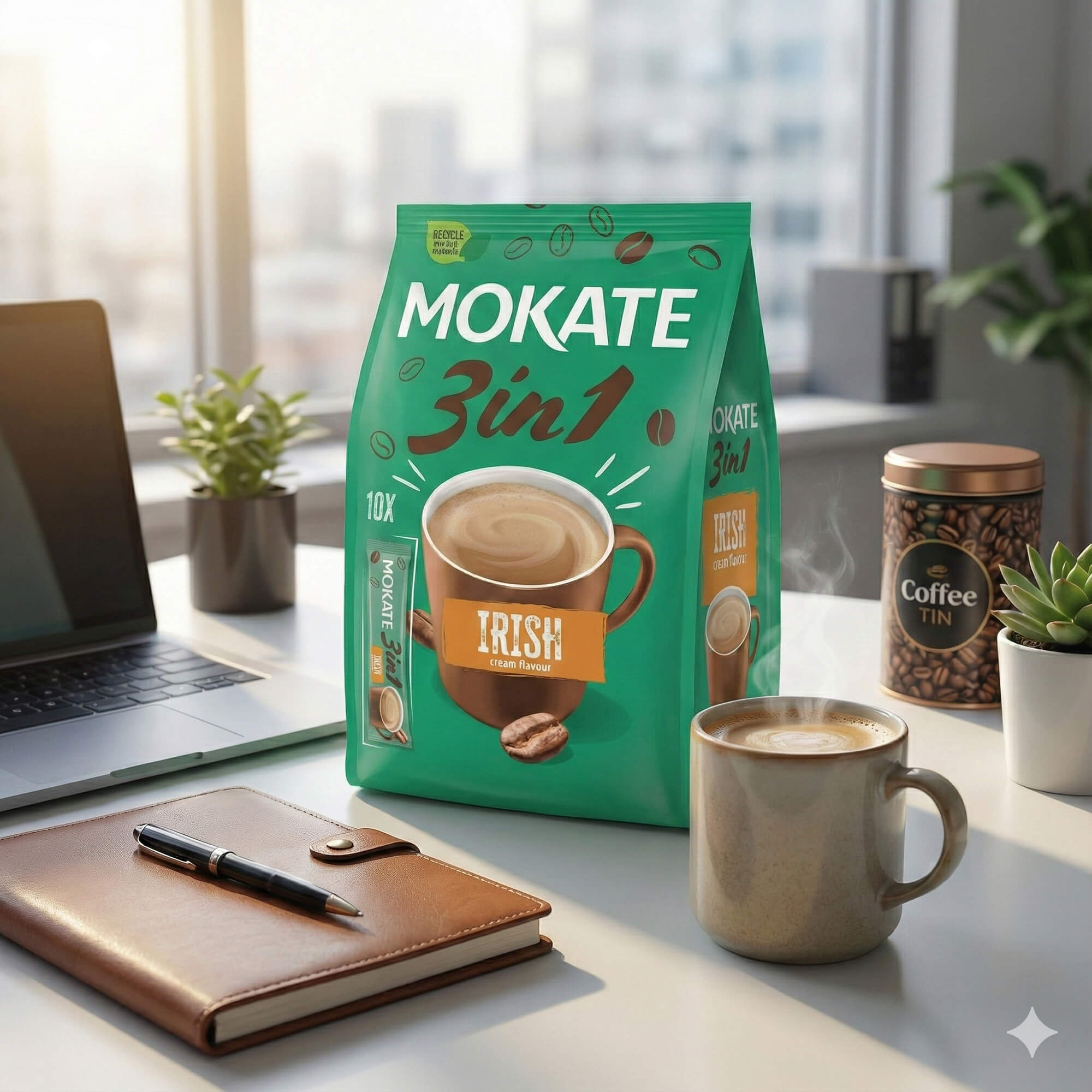 Mokate Kaffee Sticks 3 in 1 mit Irish Cream Geschmack (10 x 17g)