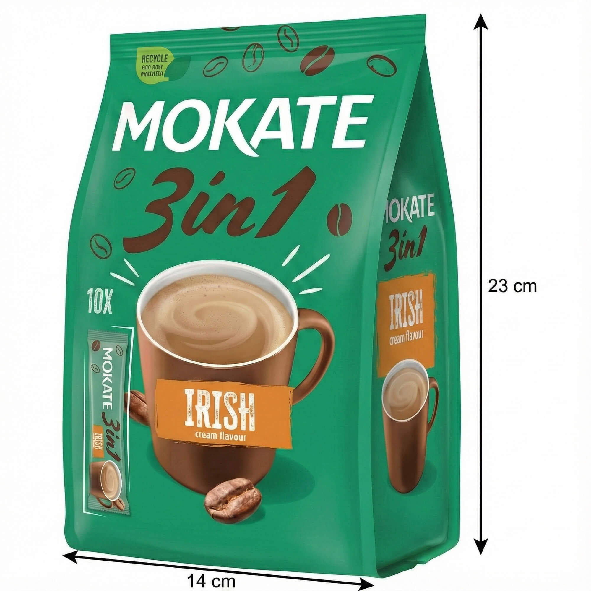 Mokate Kaffee Sticks 3 in 1 mit Irish Cream Geschmack (10 x 17g)