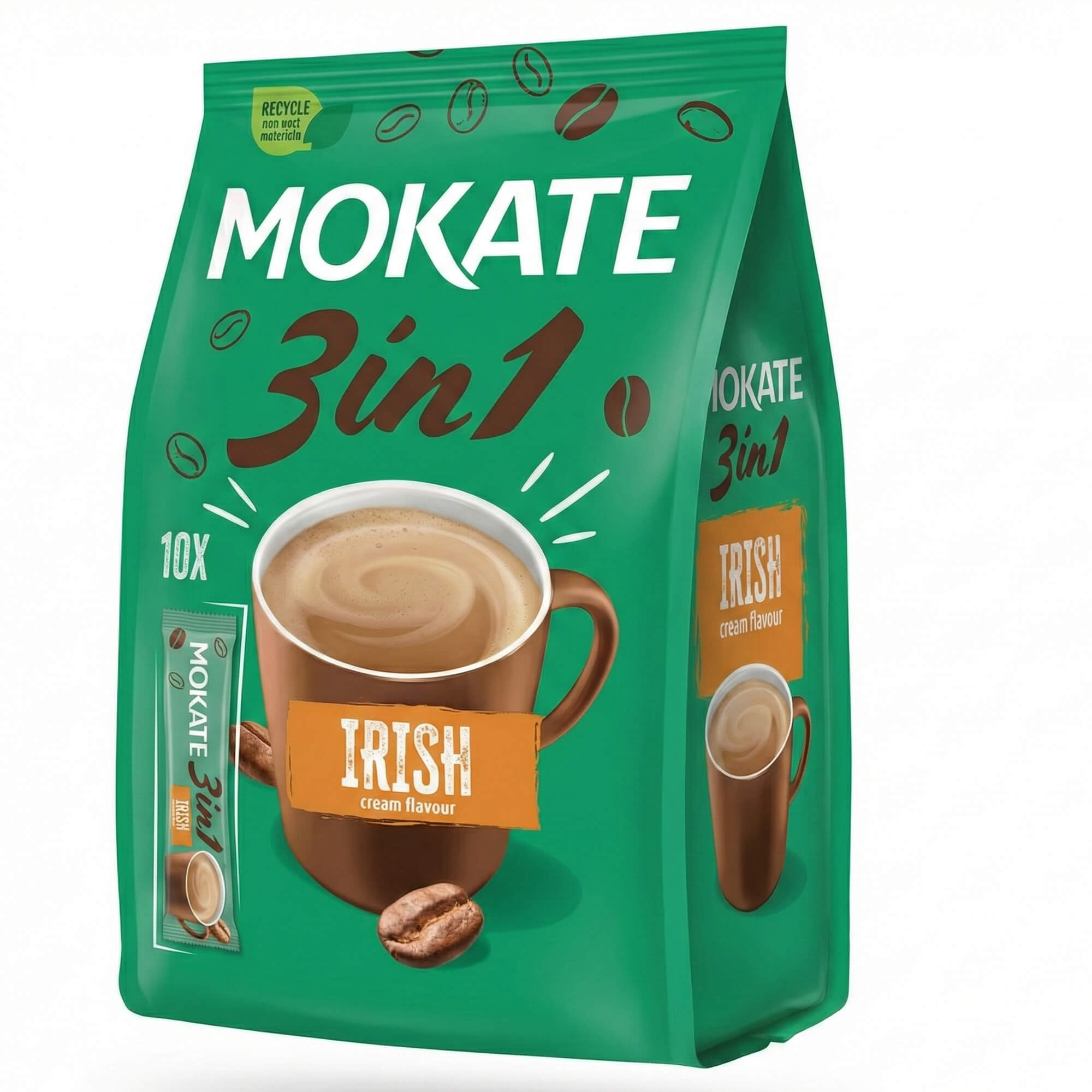 Mokate Kaffee Sticks 3 in 1 mit Irish Cream Geschmack (10 x 17g)