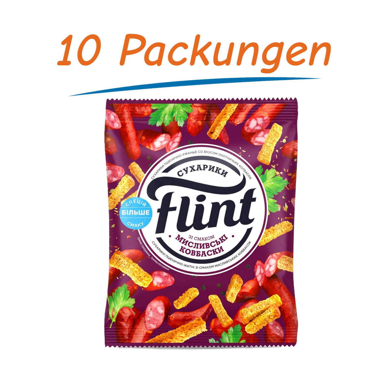 Flint Grenki mit Jägerwürstchengeschmack 10er Pack (10 x 70g)