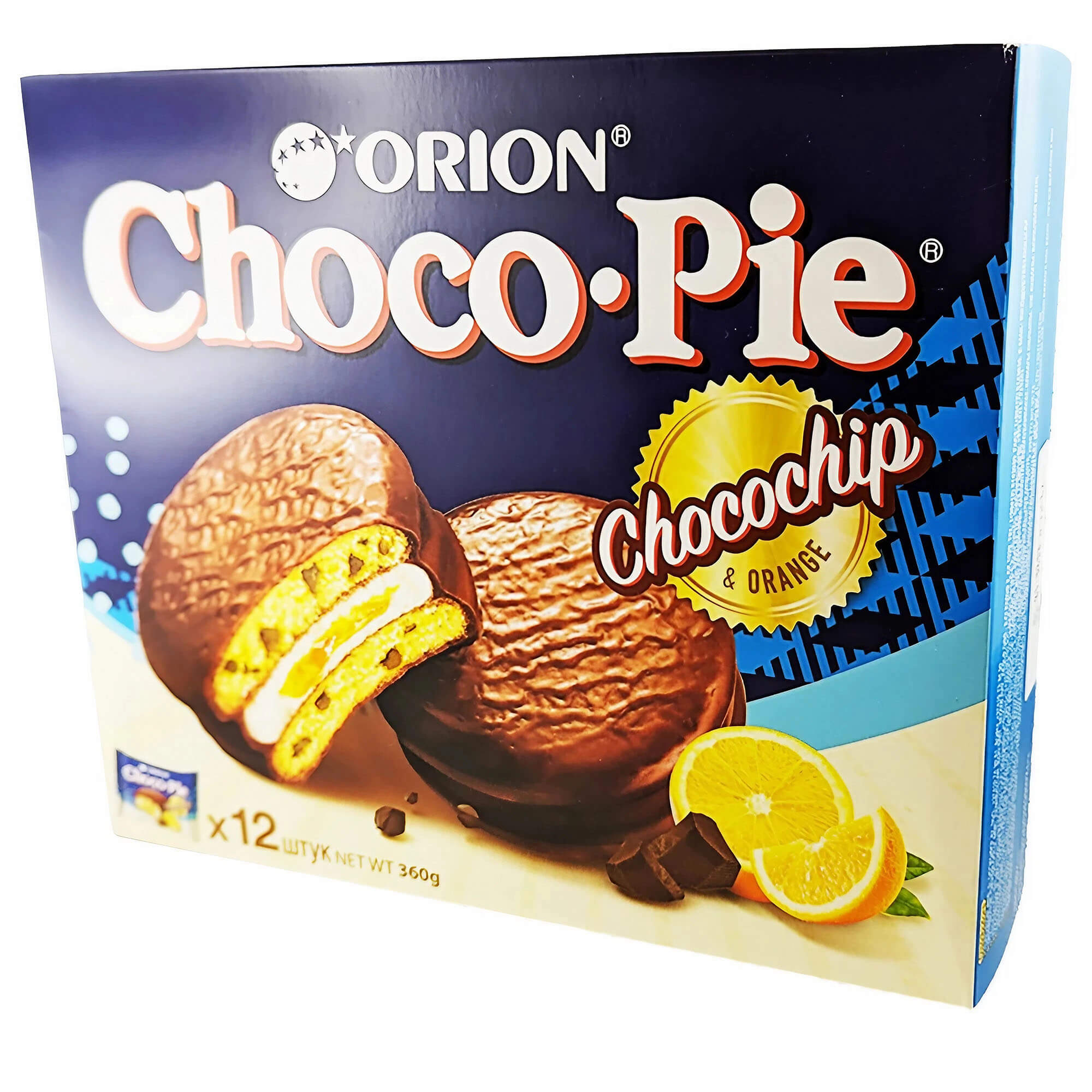 Orion Choco Pie Chocolade & Sinaasappel 12er Pack