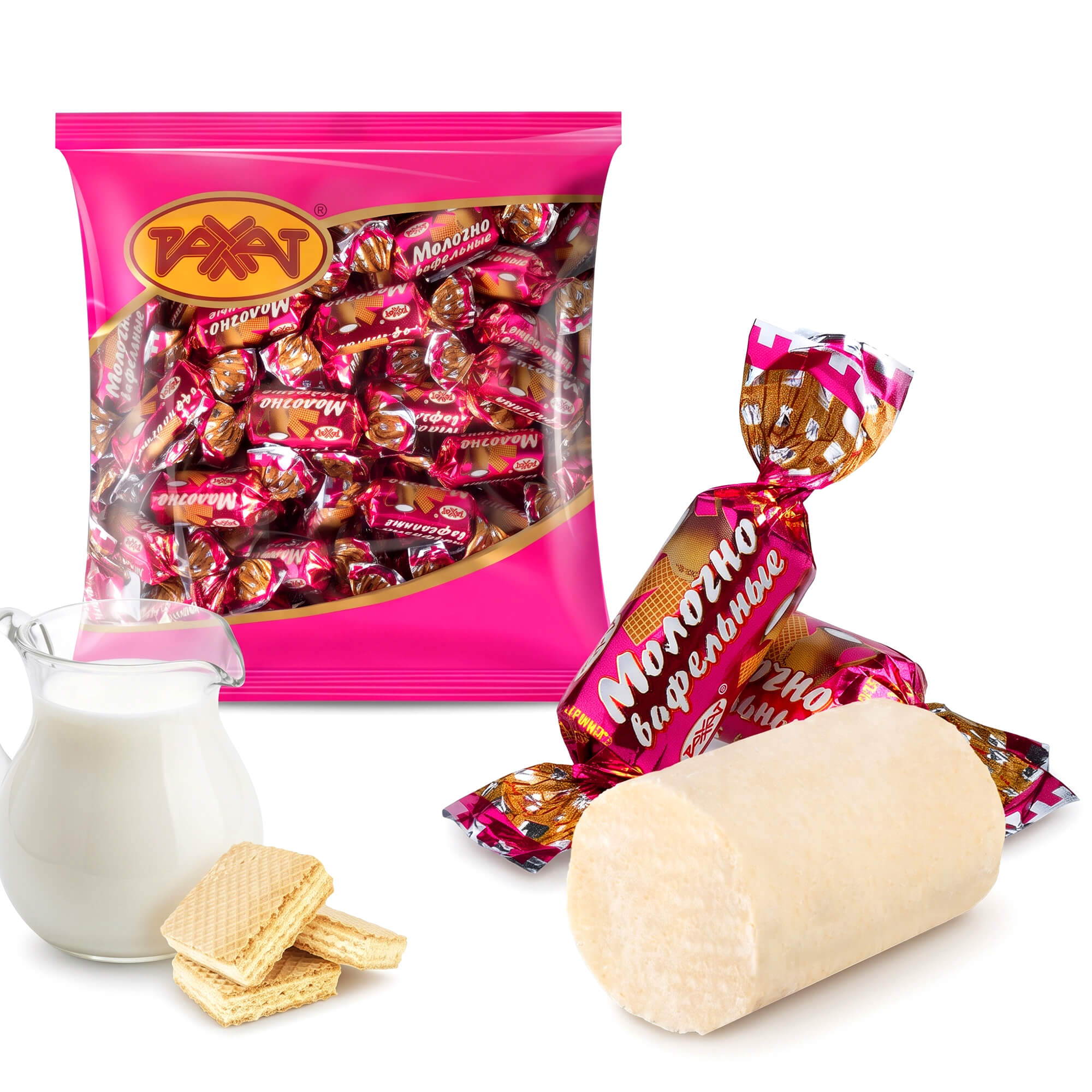 Rakhat Konfekt mit Milchgeschmack & Knusprige Waffelkrümmel 1 kg
