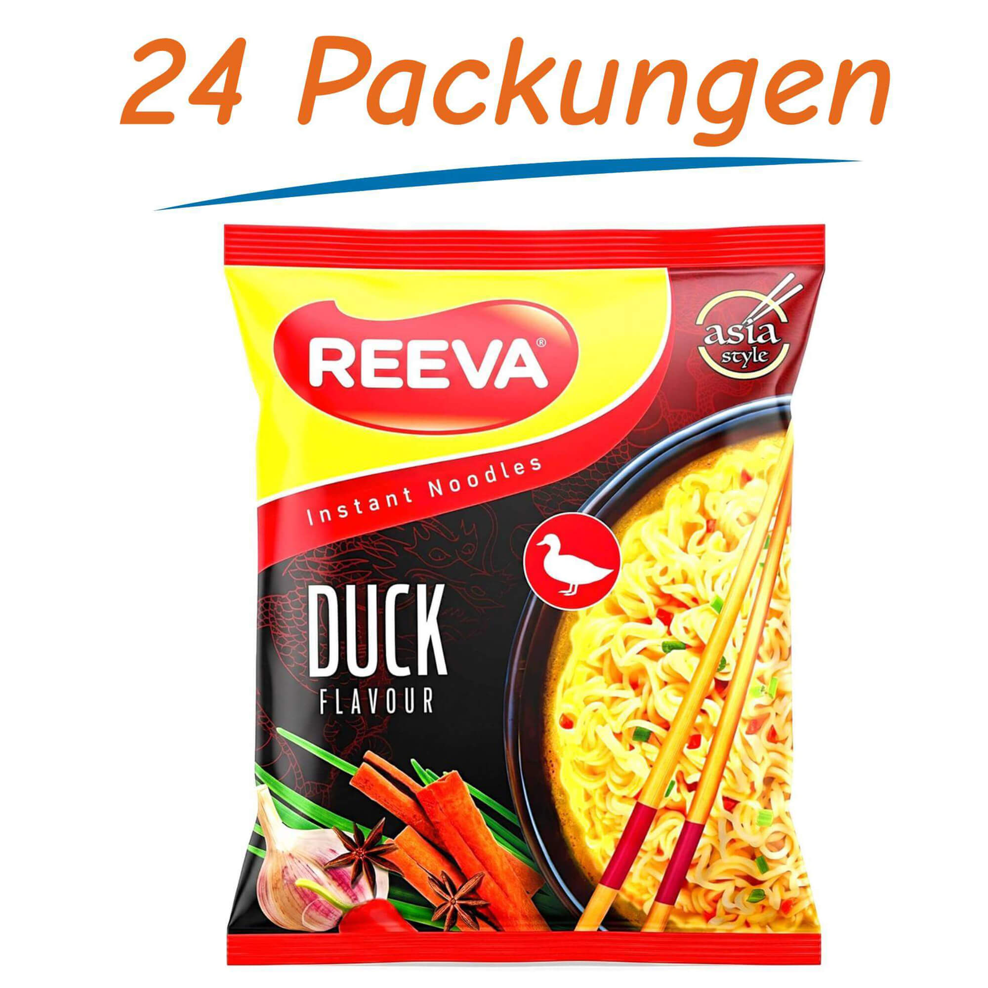Reeva Instant Noodles Ente 24er Pack (24 x 60g)