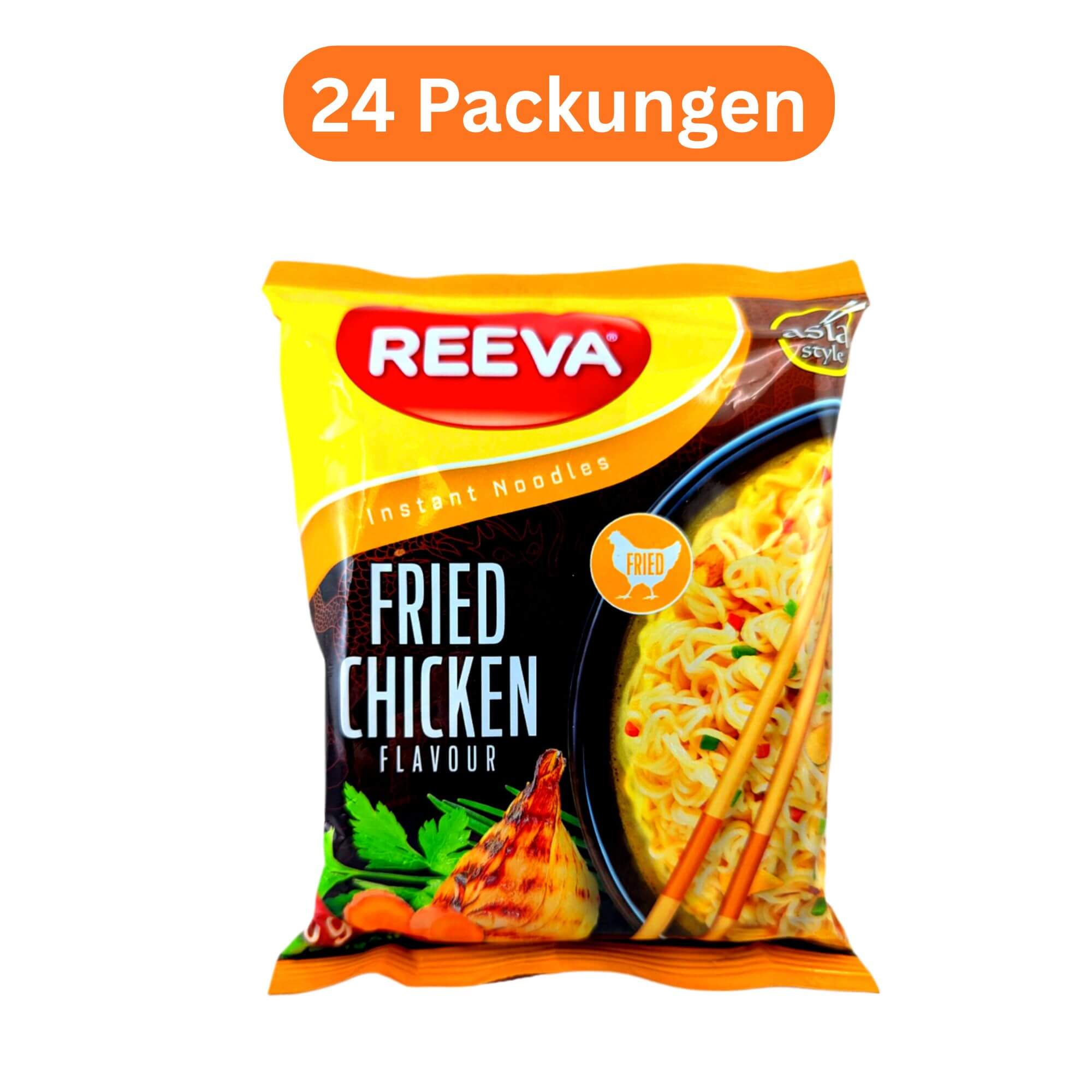 Reeva Instant Noodles Brathähnchen 24er Pack (24 x 60g)