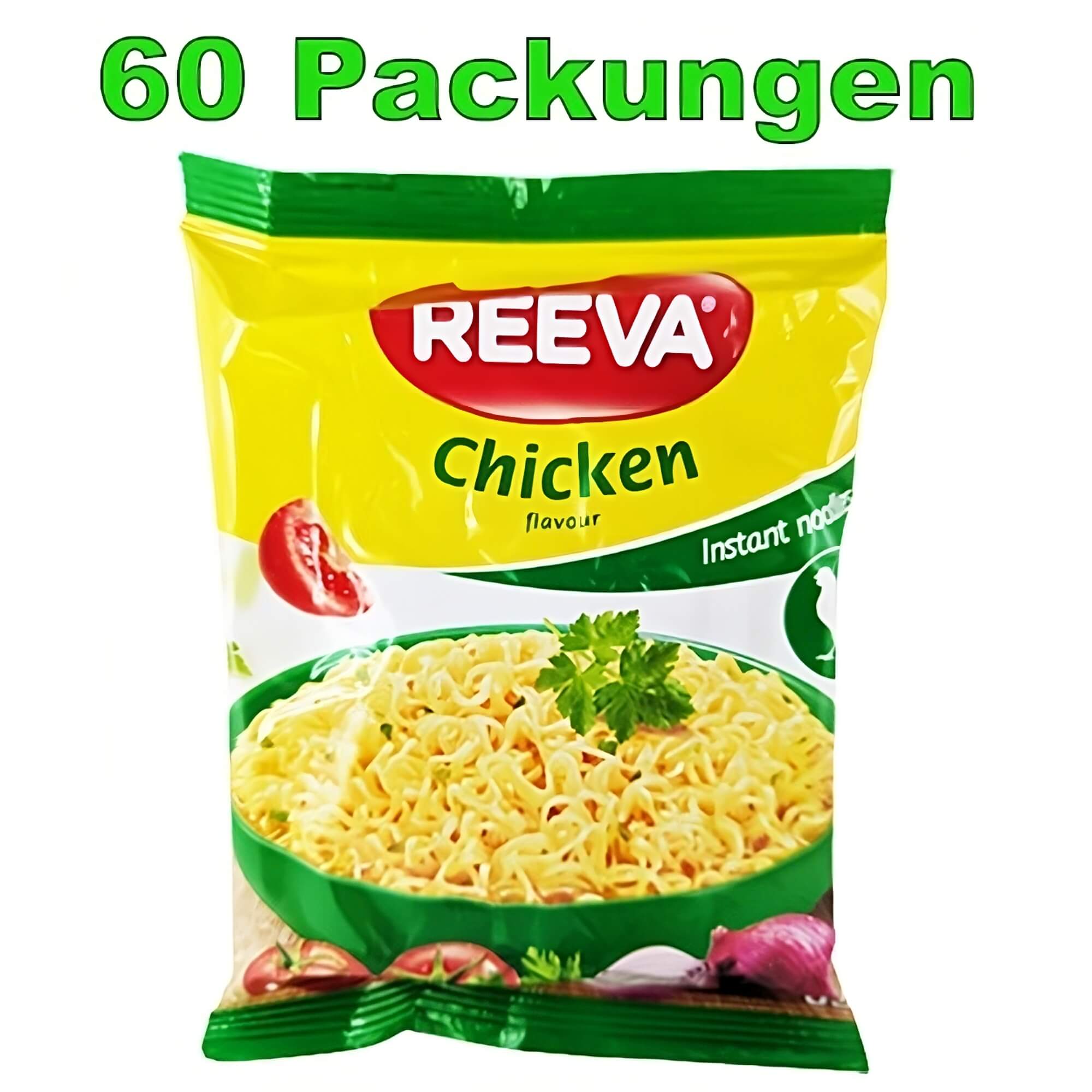 Reeva Nouilles Instantanées Poulet Pack de 60 (60 x 60g)