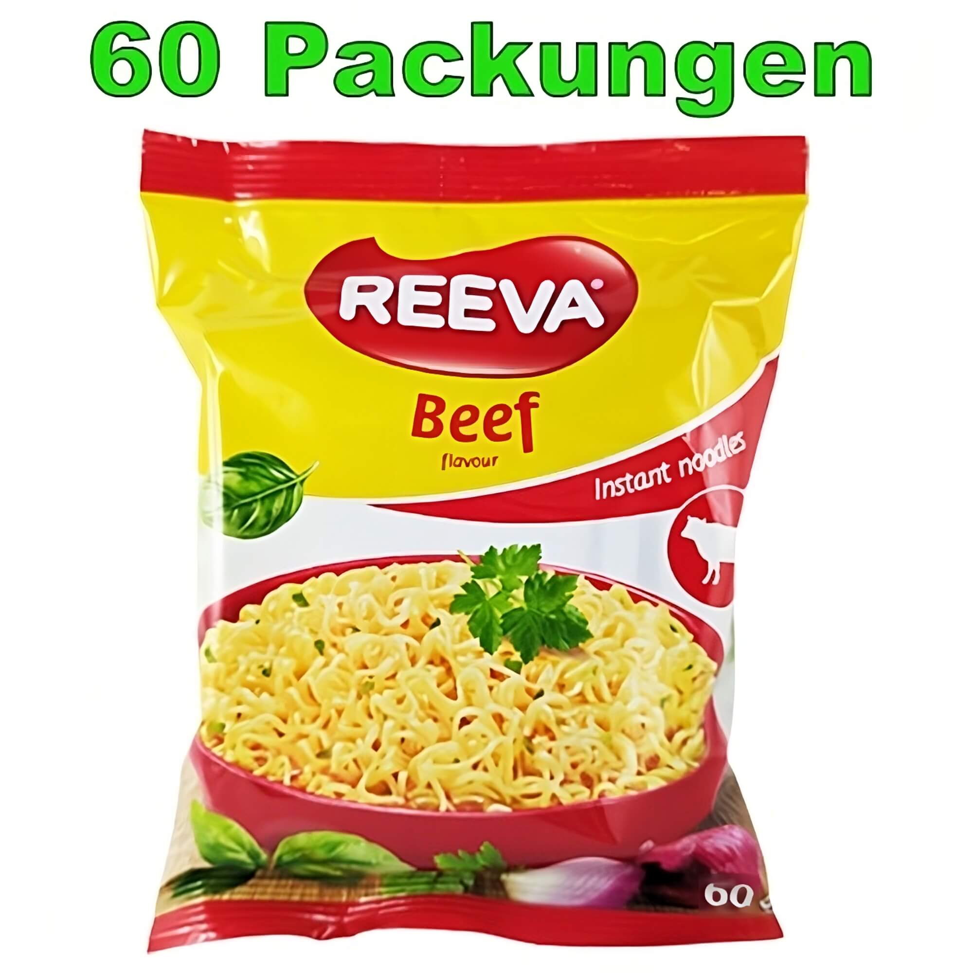 Reeva Nouilles Instantanées Rind Pack de 60 (60 x 60g)