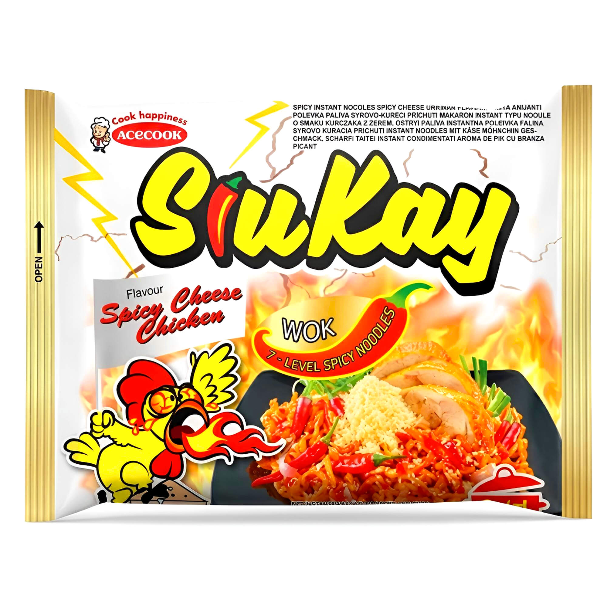 SiuKay Wok Instant Noodles Scharfes Hähnchen mit Käse 127g