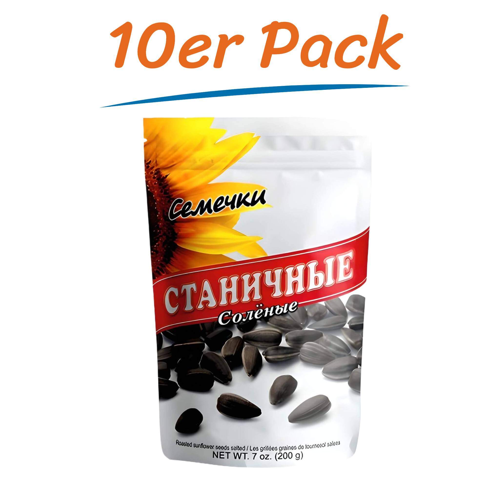 1 Karton Sonnenblumenkerne Stanichnie XXL geröstet gesalzen (10 x 200g )