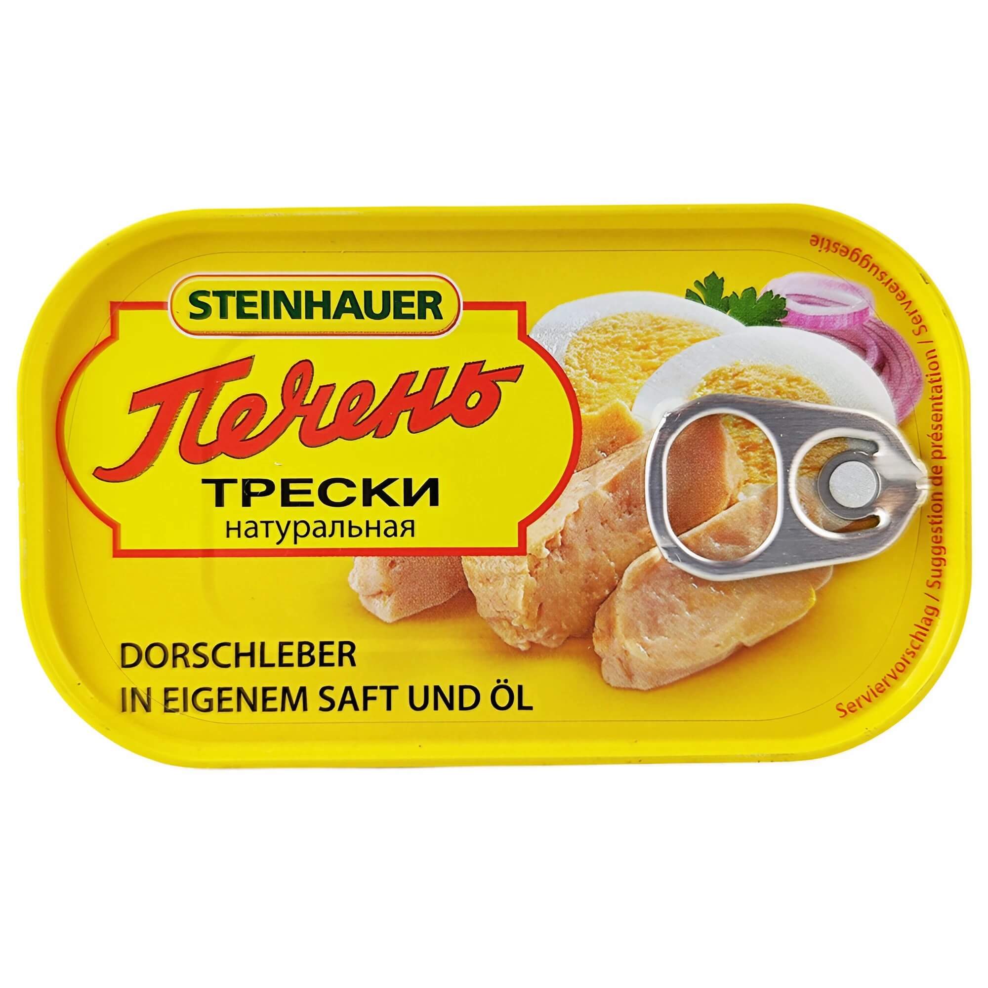 Steinhauer Dorschleber im eigenen Saft und Öl 120g