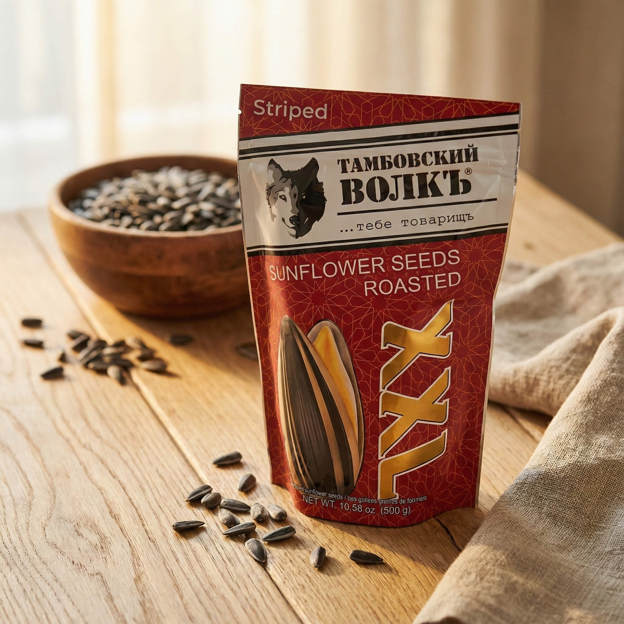 Tambovsky Volk XXL Gestreifte Sonnenblumenkerne geröstet 300g